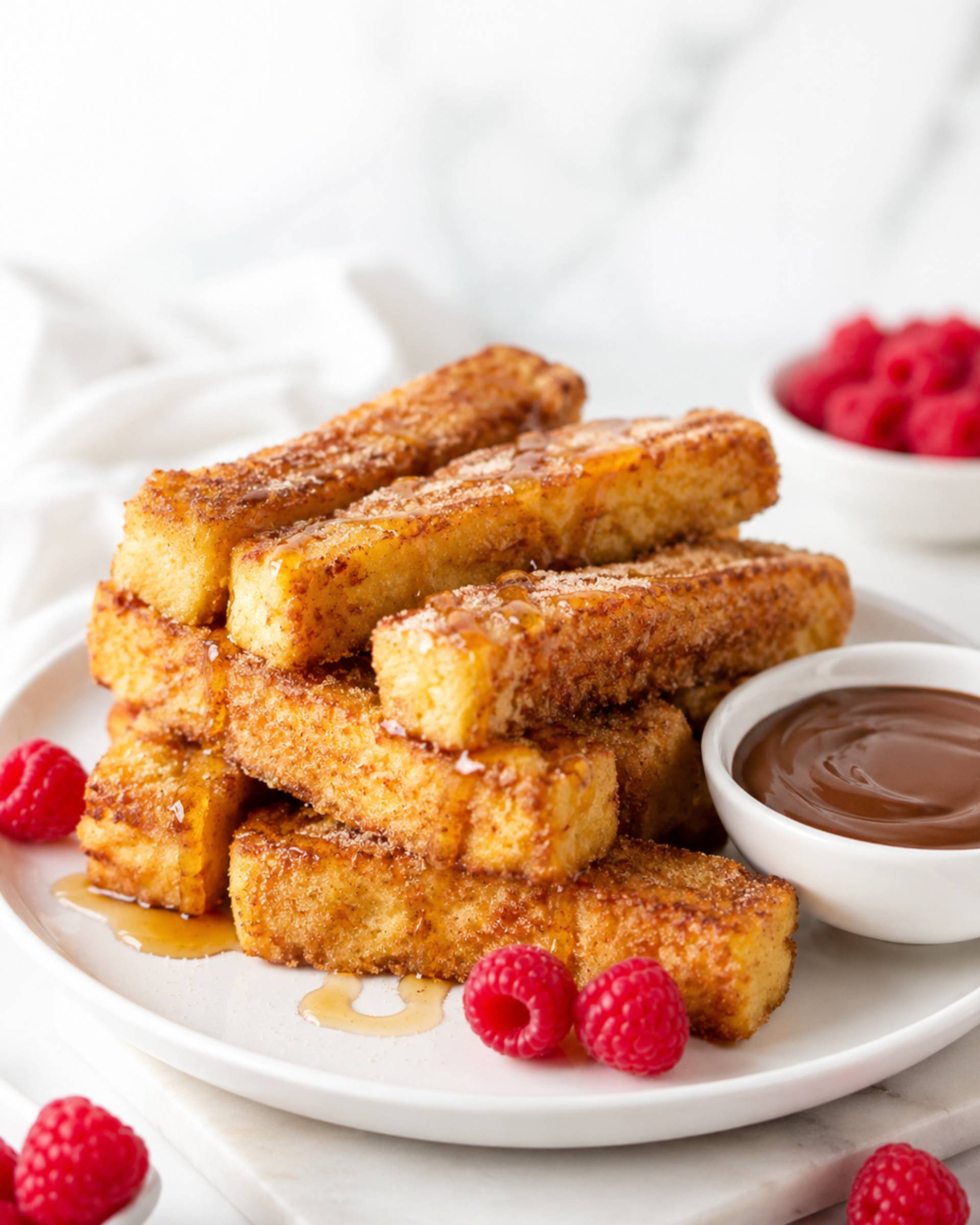 Palitos de French Toast con salsa de chocolate - Receta Crisp&Go 3P | Moulinex