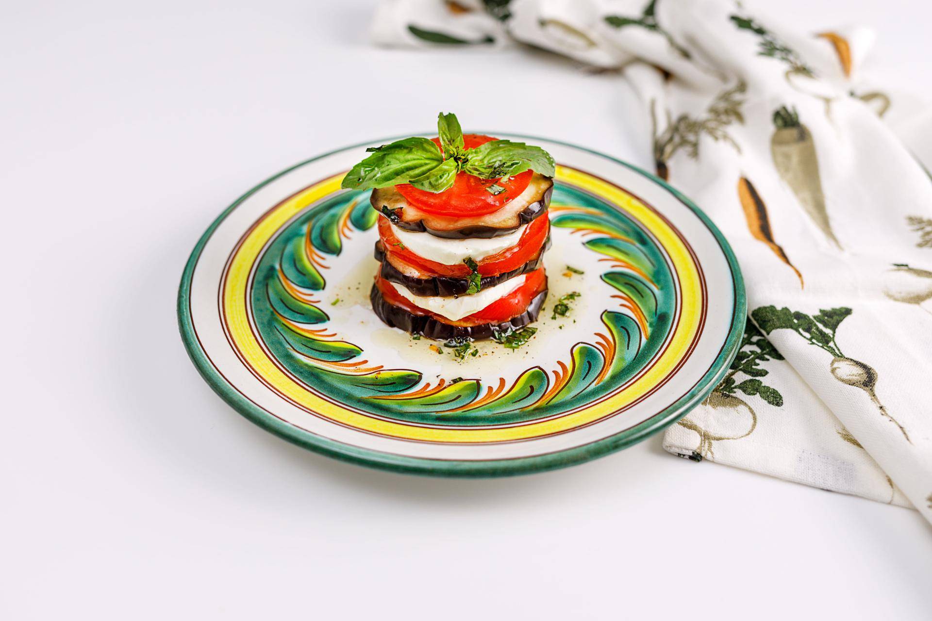 Milhojas de tomate, berenjena y mozzarella - Receta Click&Cook | Moulinex