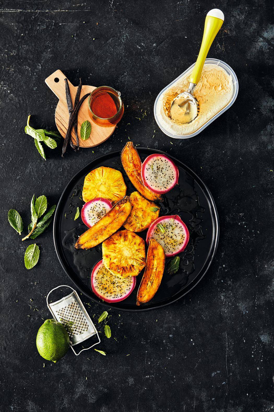 Frutas tropicales - Receta OptiGrill 4in1 | Moulinex
