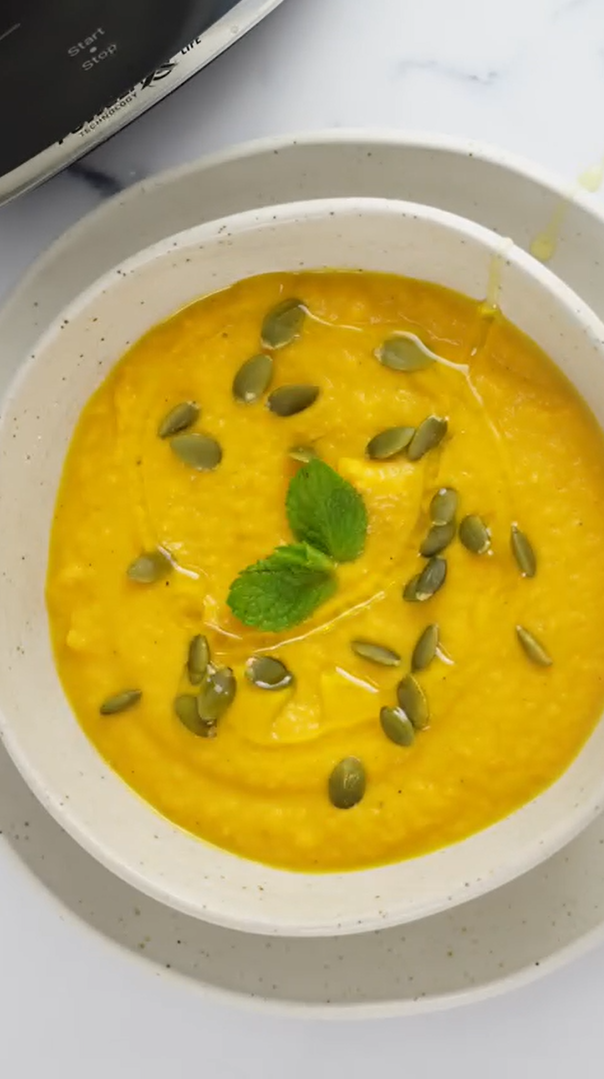 Crema de verduras asadas Realfooding - Receta Blendforce, Mini Blender | Moulinex