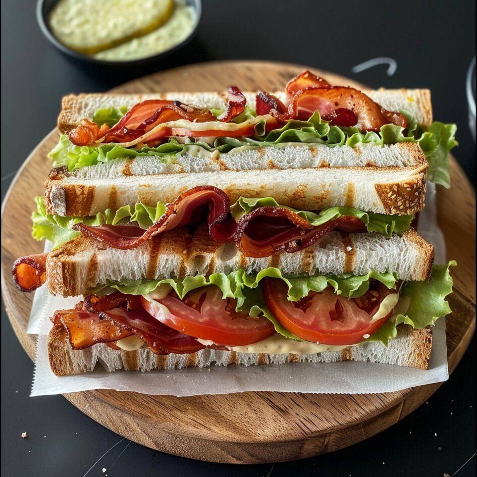 Sándwich BLT (beicon, lechuga y tomate) - Receta Easy Fry Mega | Moulinex