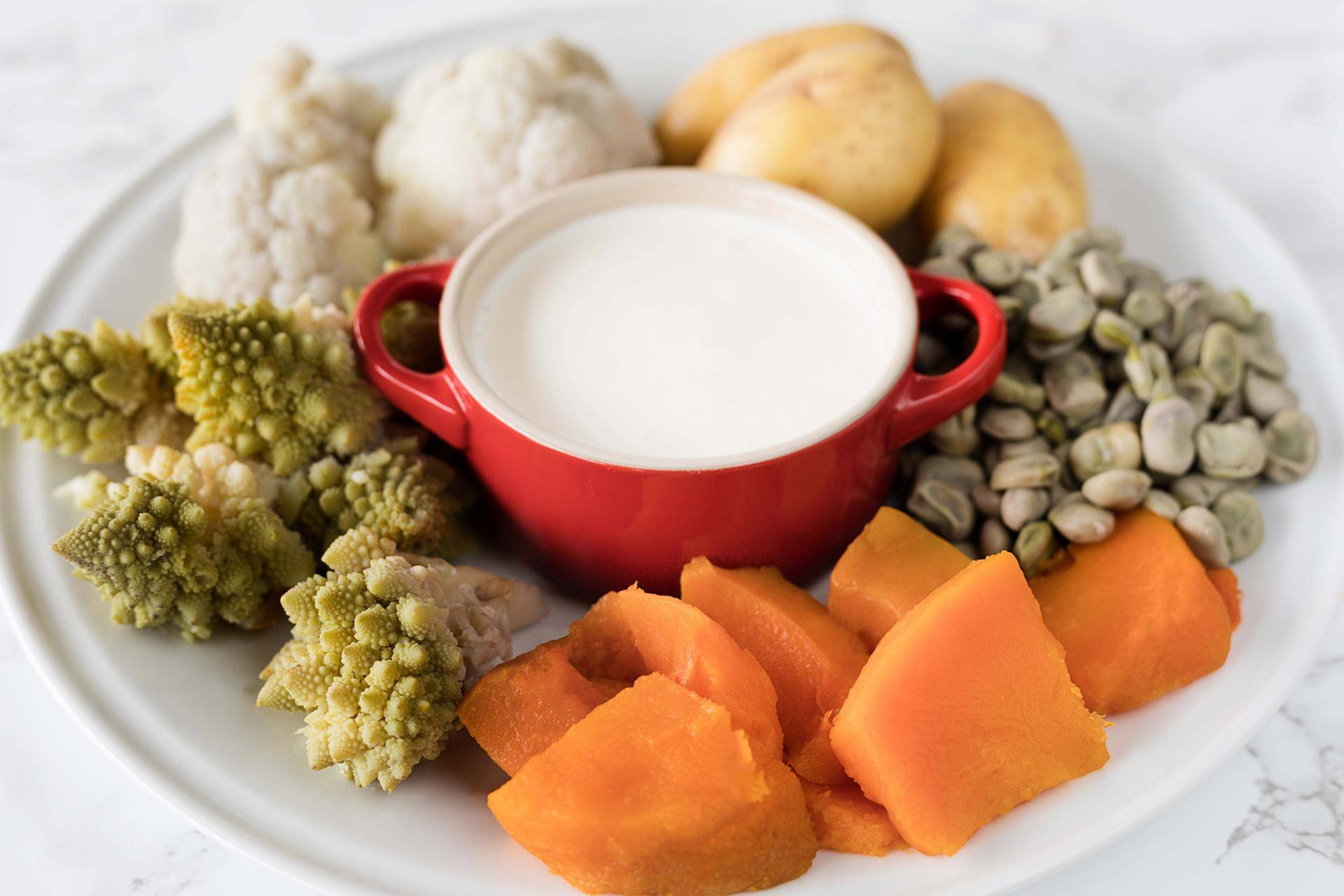 Verduras al vapor con salsa de yogur - Receta Companion | Moulinex