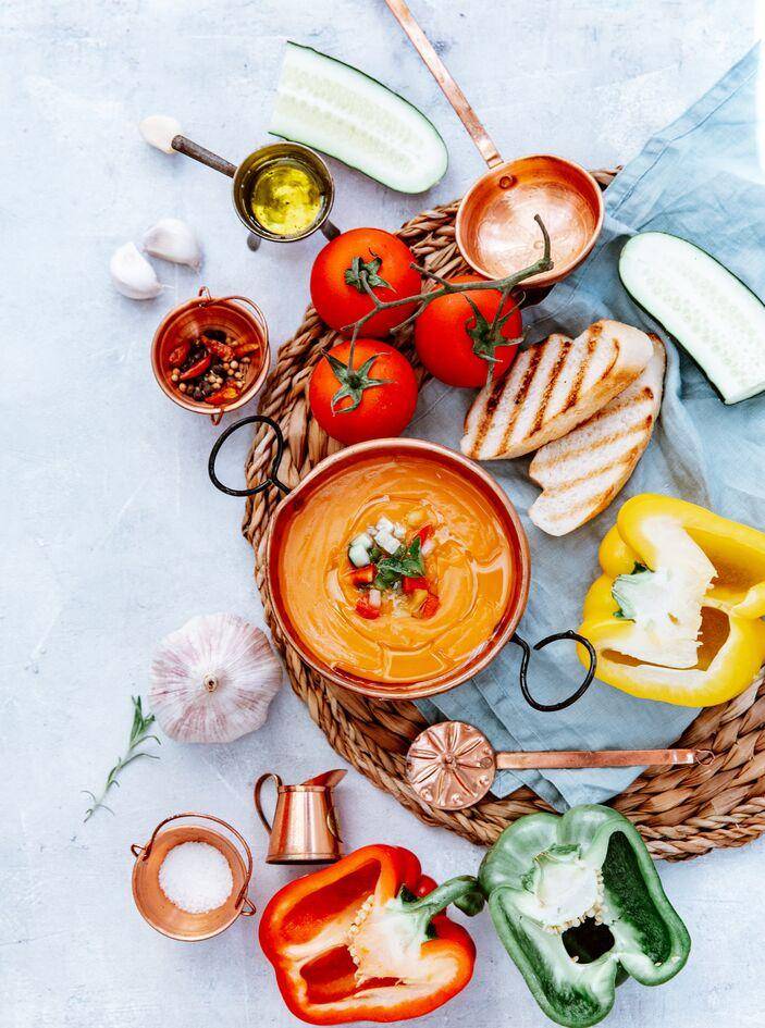 Gazpacho de tomate y pimiento - Receta Perfectmix + | Moulinex