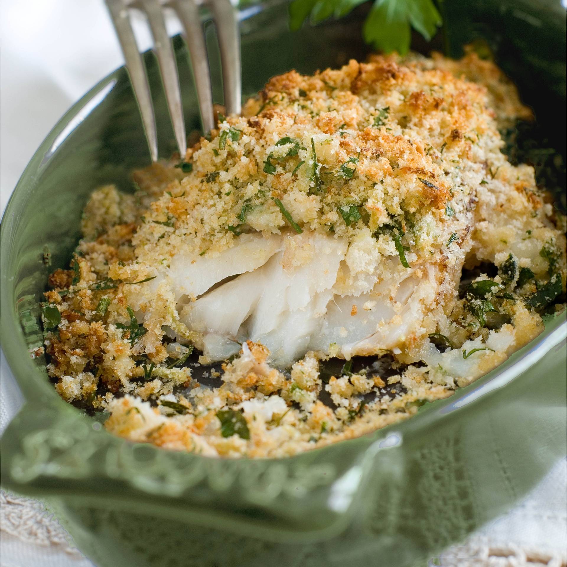 Bacalao con crumble de parmesano - Receta Easy Fry Max | Moulinex