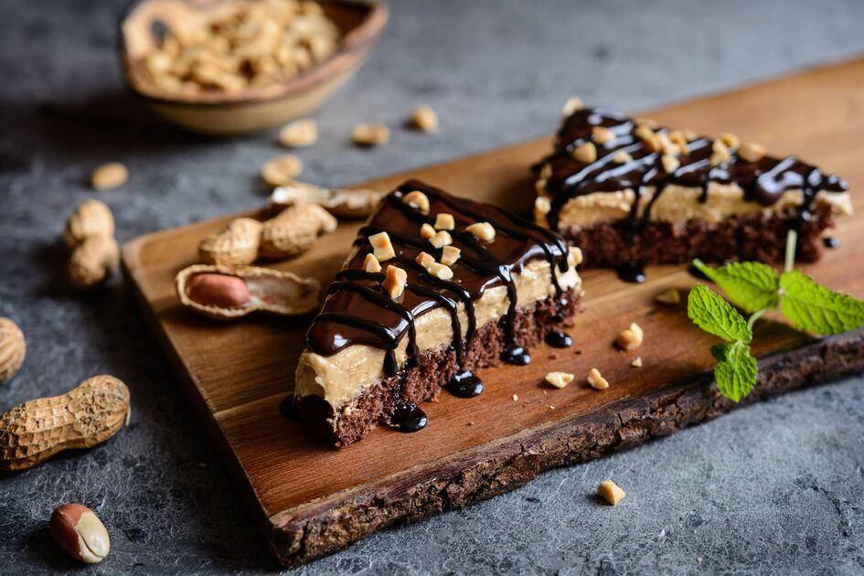 Pastel de mantequilla de cacahuete y chocolate sin harina - Receta Perfectmix + | Moulinex