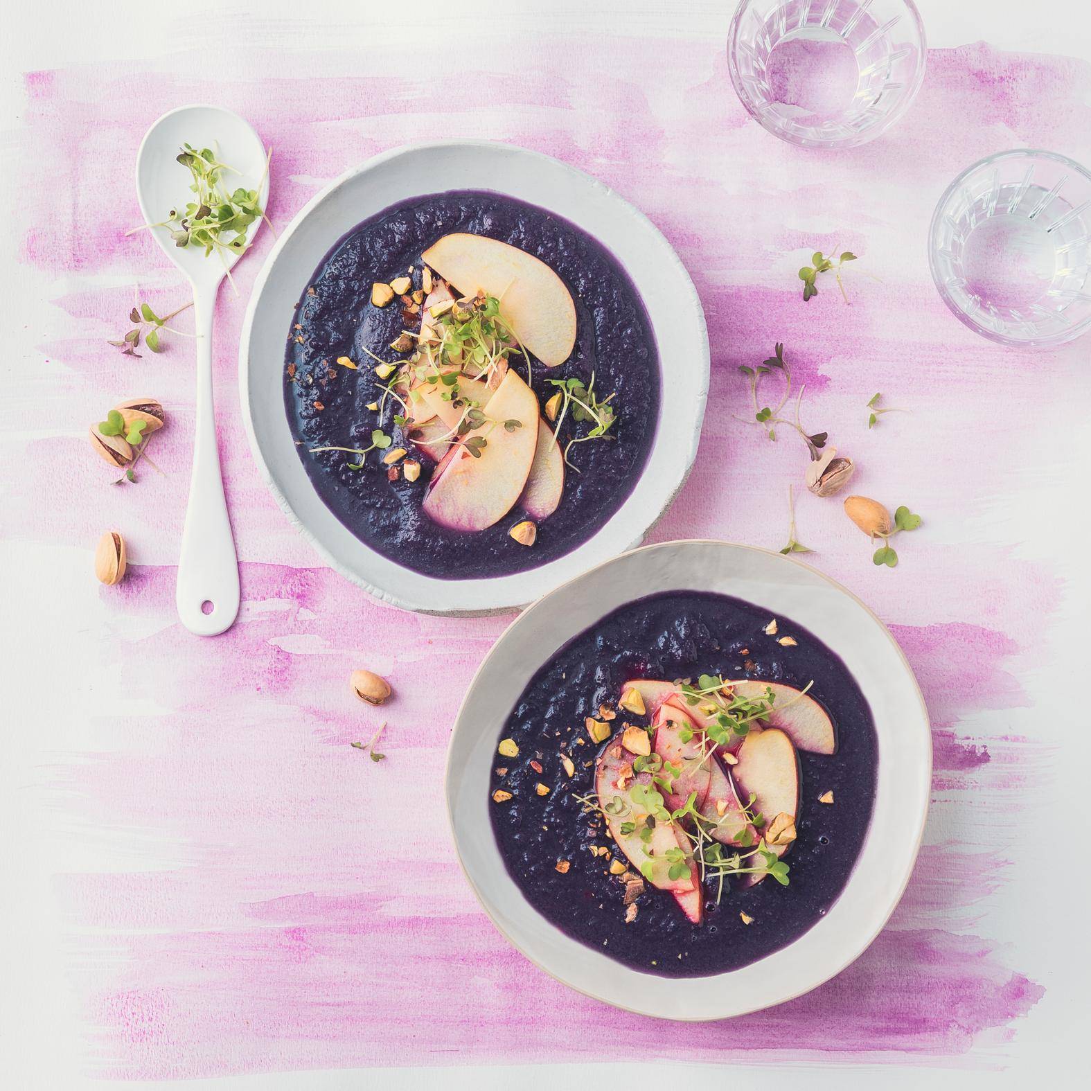 Sopa de col lombarda y boniato - Receta undefined | Moulinex