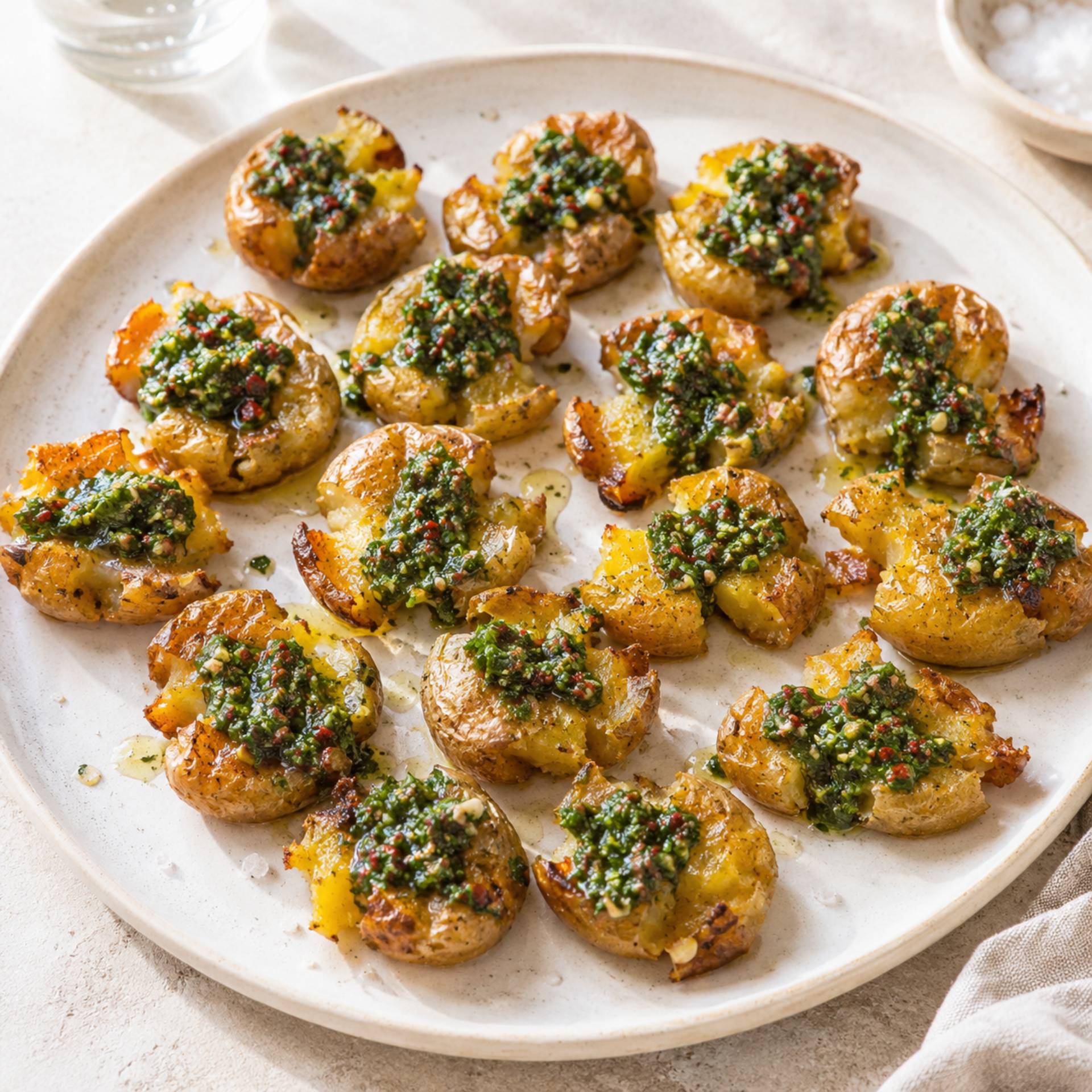 Patatas baby aplastadas - Receta Crisp&Go 4P | Moulinex