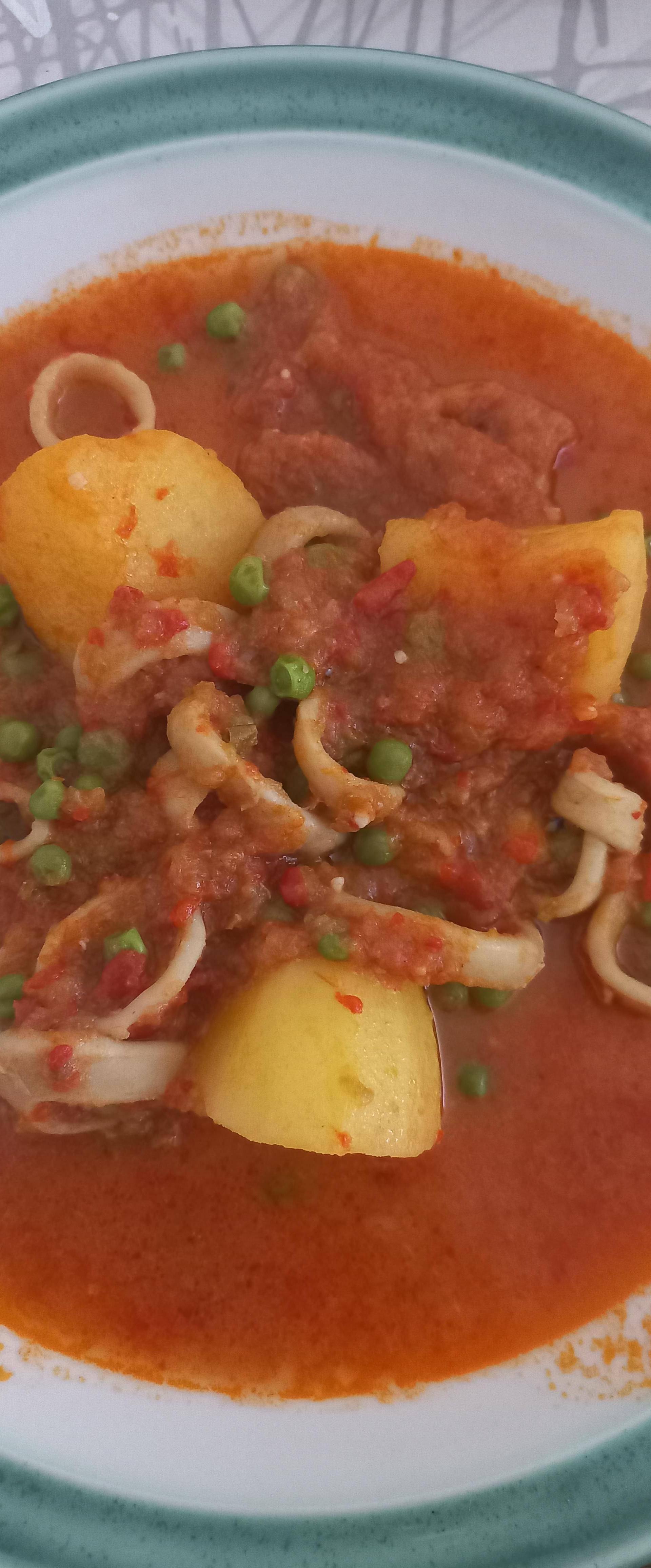 Calamares estofados con patatas - Receta Companion Connect XL | Moulinex