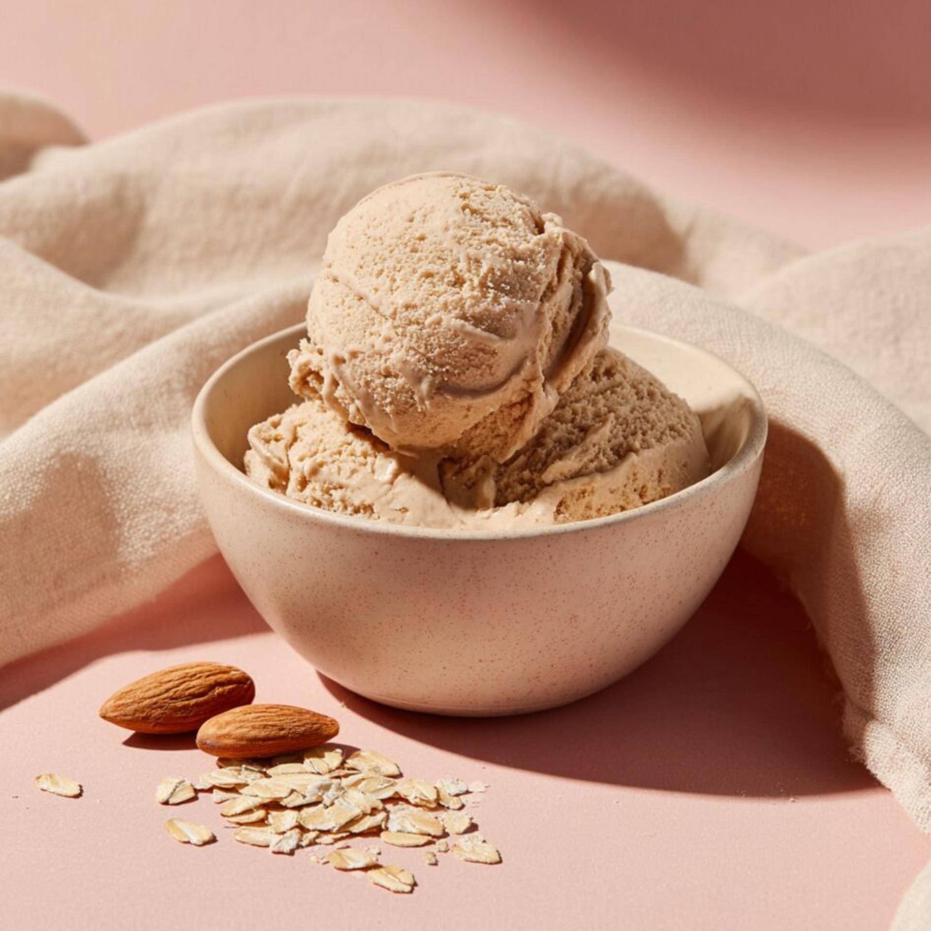 Helado vegano ligero de avena y almendra - Receta Dolci | Moulinex