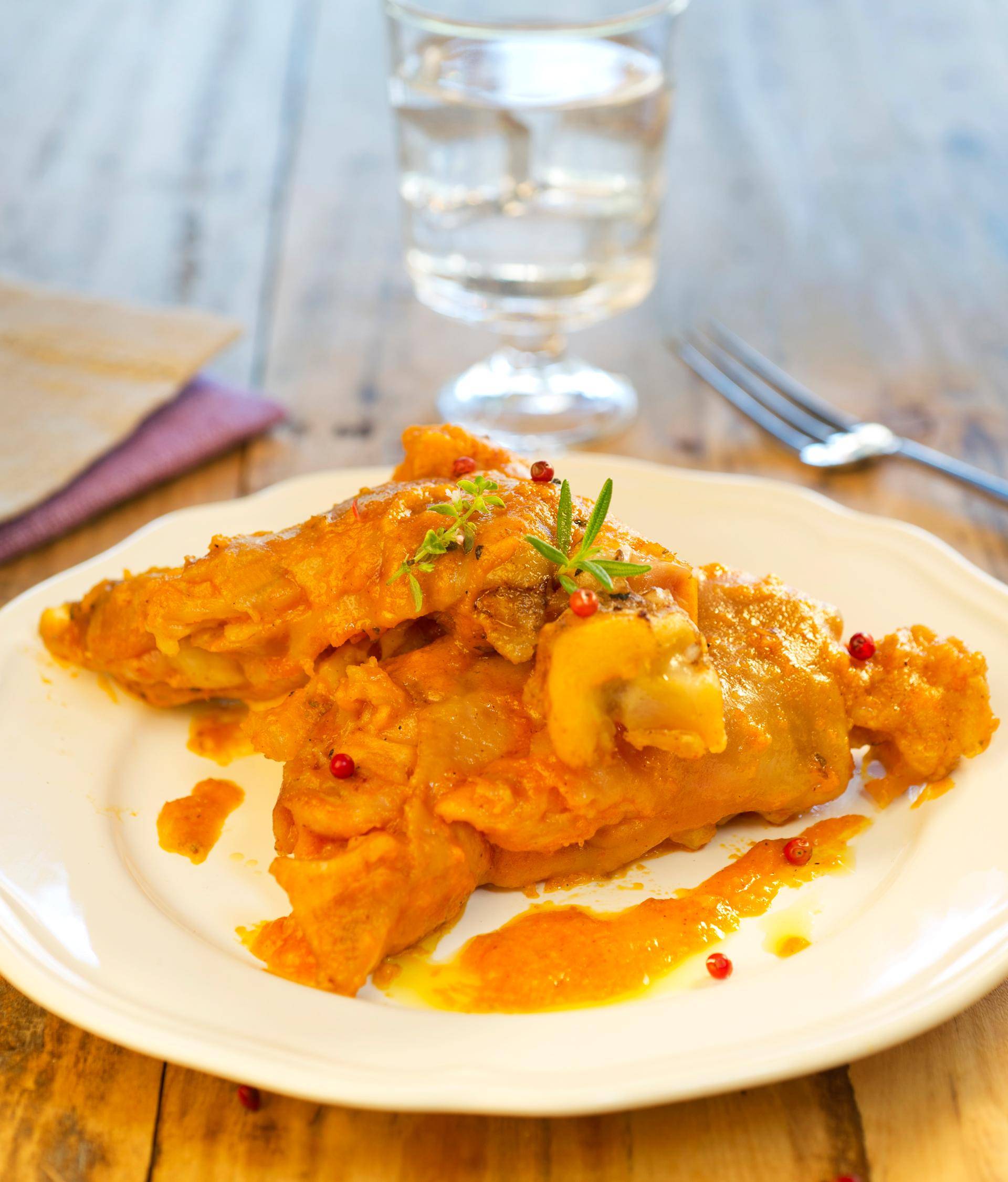 Pies de cerdo guisados - Receta Companion | Moulinex