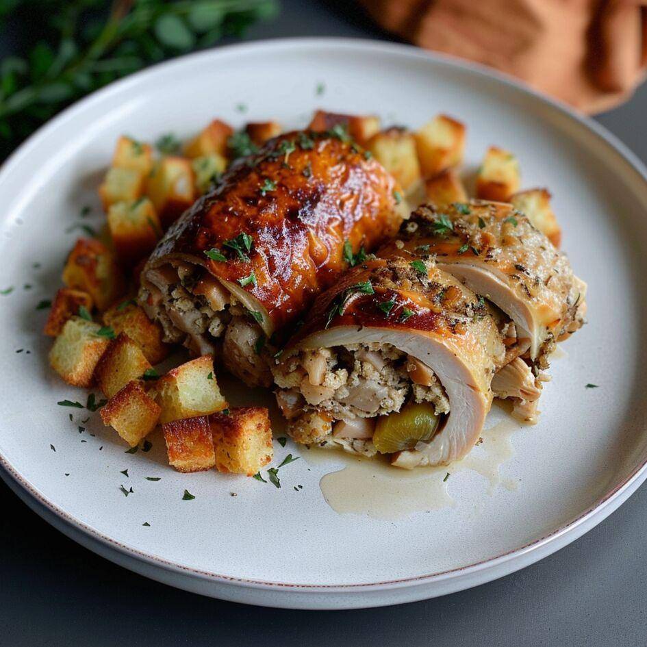 Pavo asado con relleno - Receta Easy Fry Mega | Moulinex