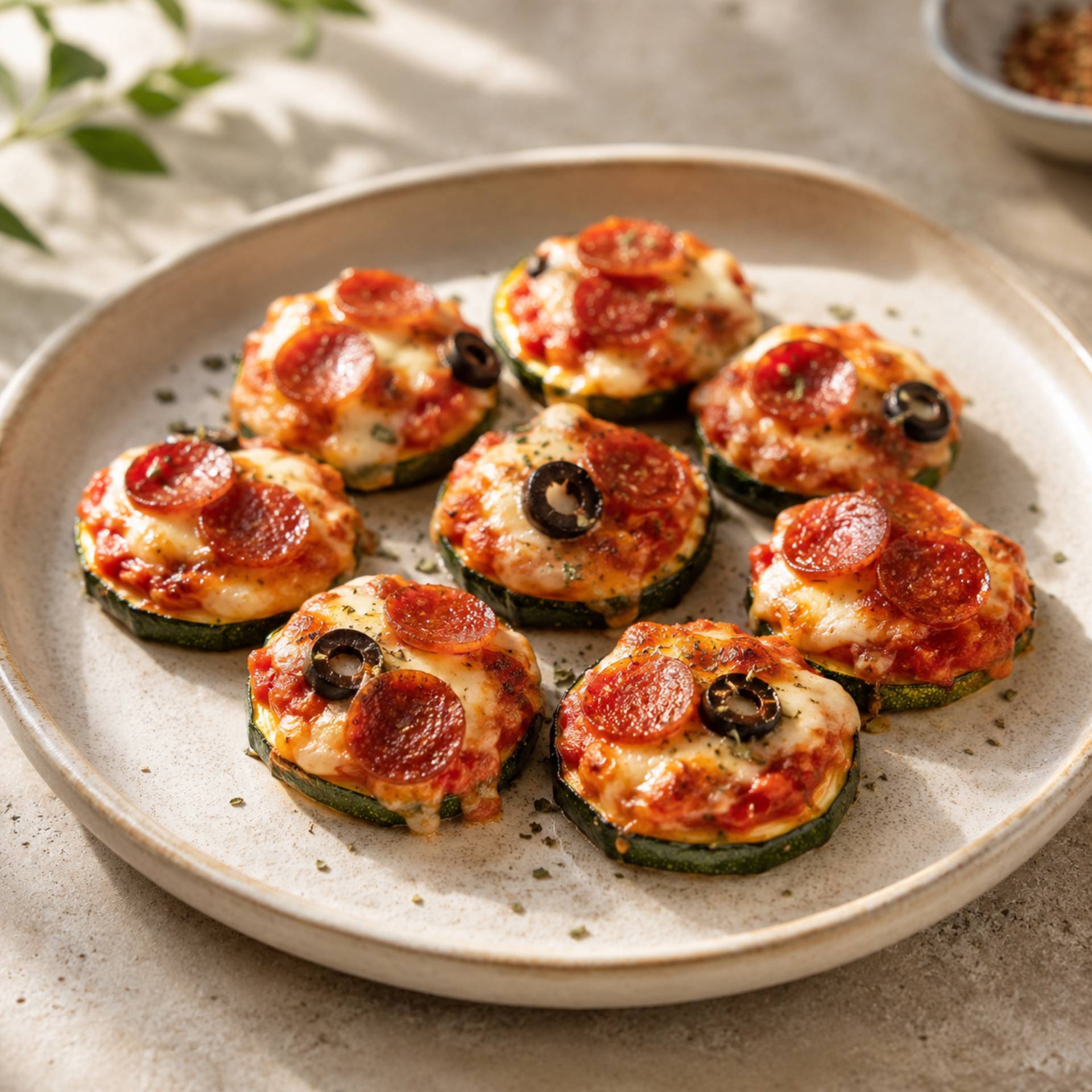 Bocaditos de pizza de calabacín - Receta Crisp&Go 3P | Moulinex
