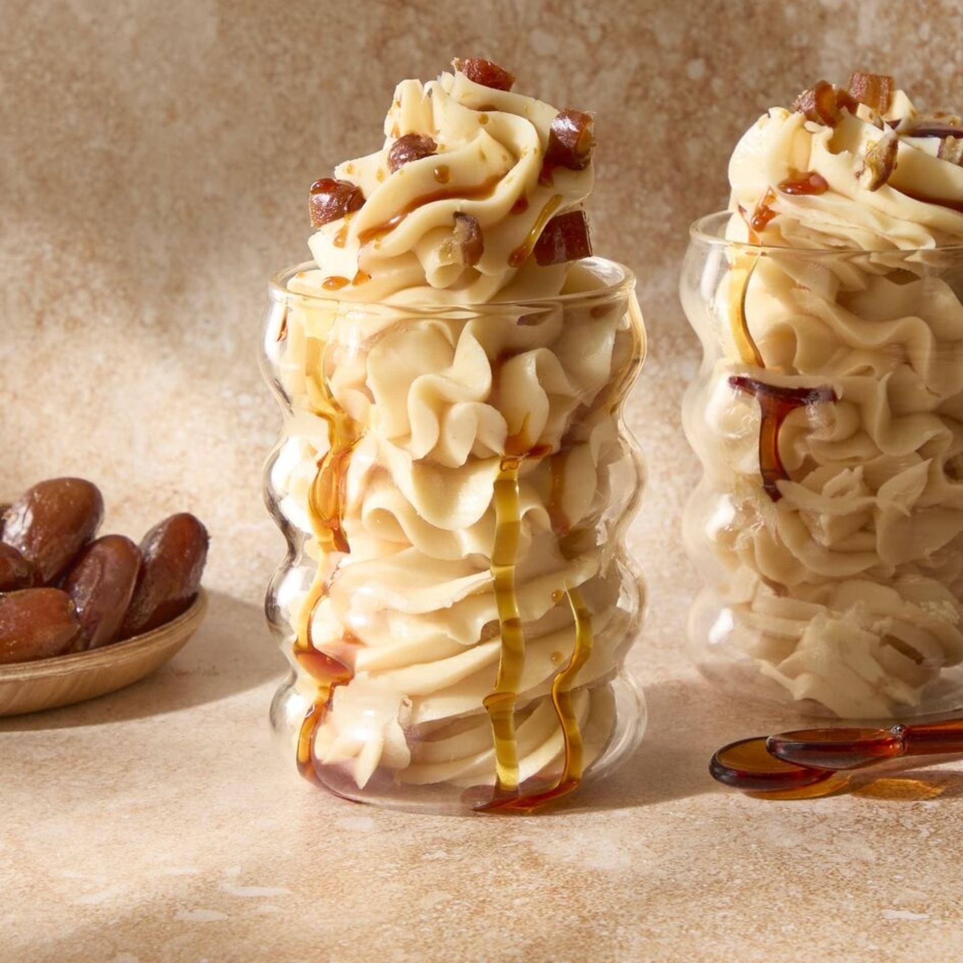 Yogur helado de toffee pegajoso - Receta Freezi | Moulinex