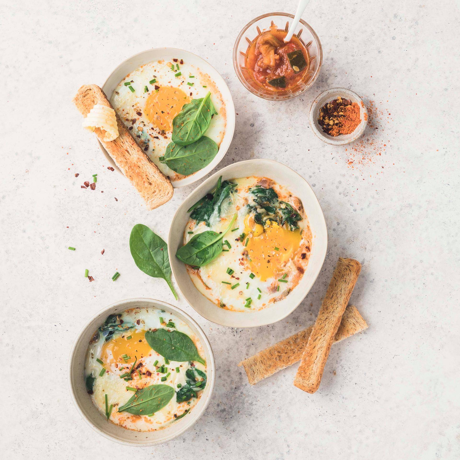 Huevos al horno con verduras - Receta Companion | Moulinex