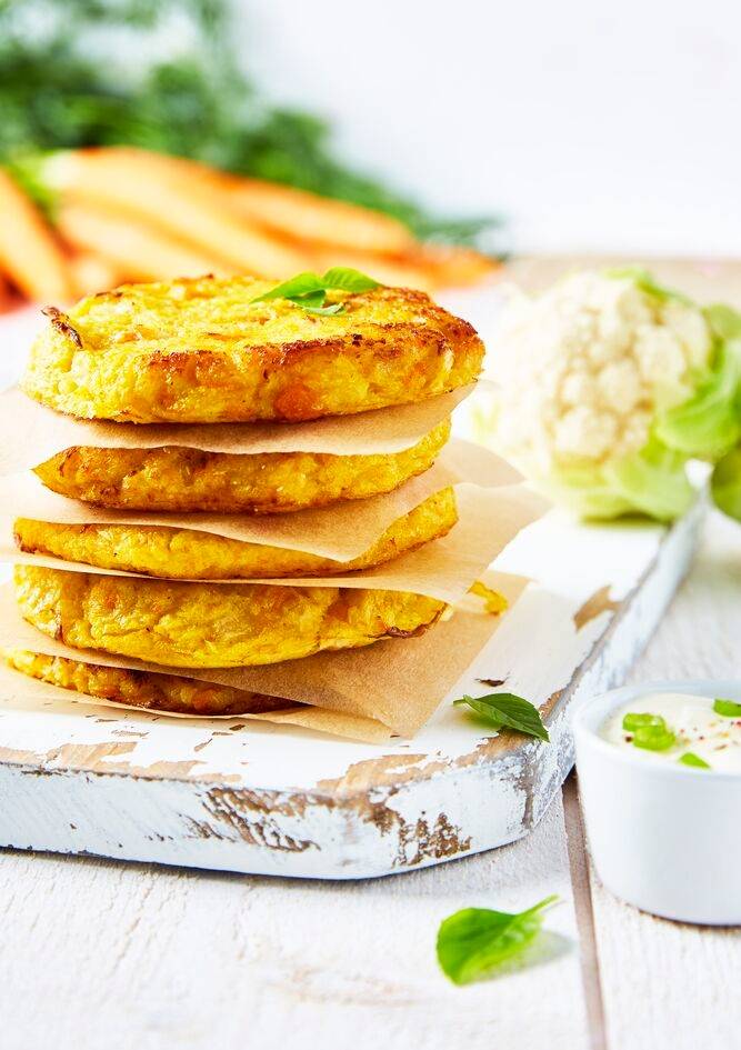 Tortitas de coliflor y zanahoria - Receta Perfectmix + | Moulinex