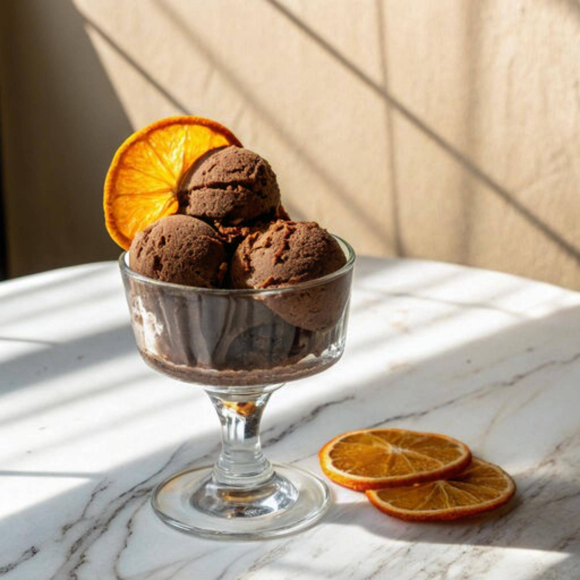 Helado de chocolate y naranja con cáscaras confitadas - Receta Dolci | Moulinex