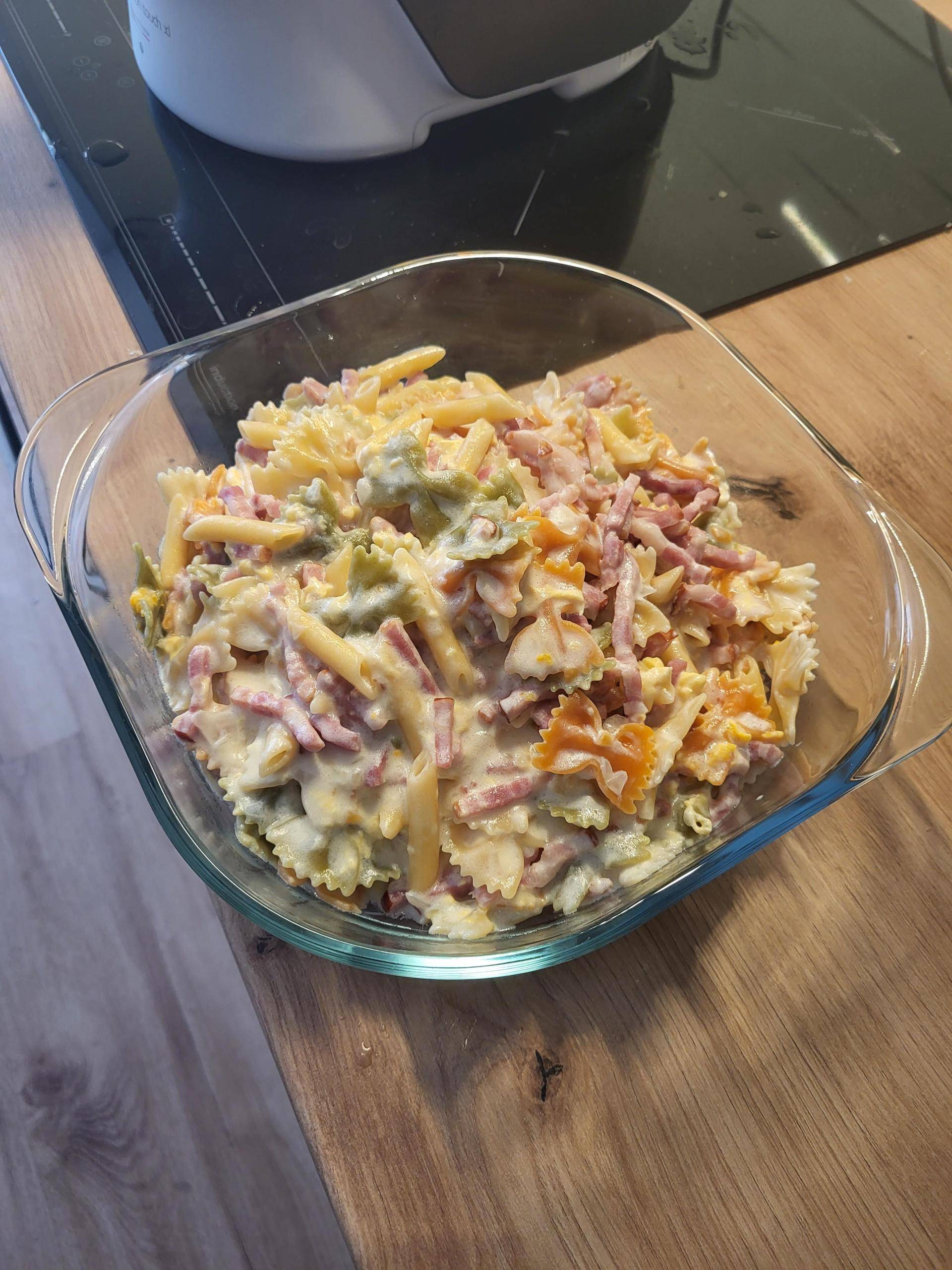 Macarrones a la carbonara - Receta Companion Connect XL | Moulinex