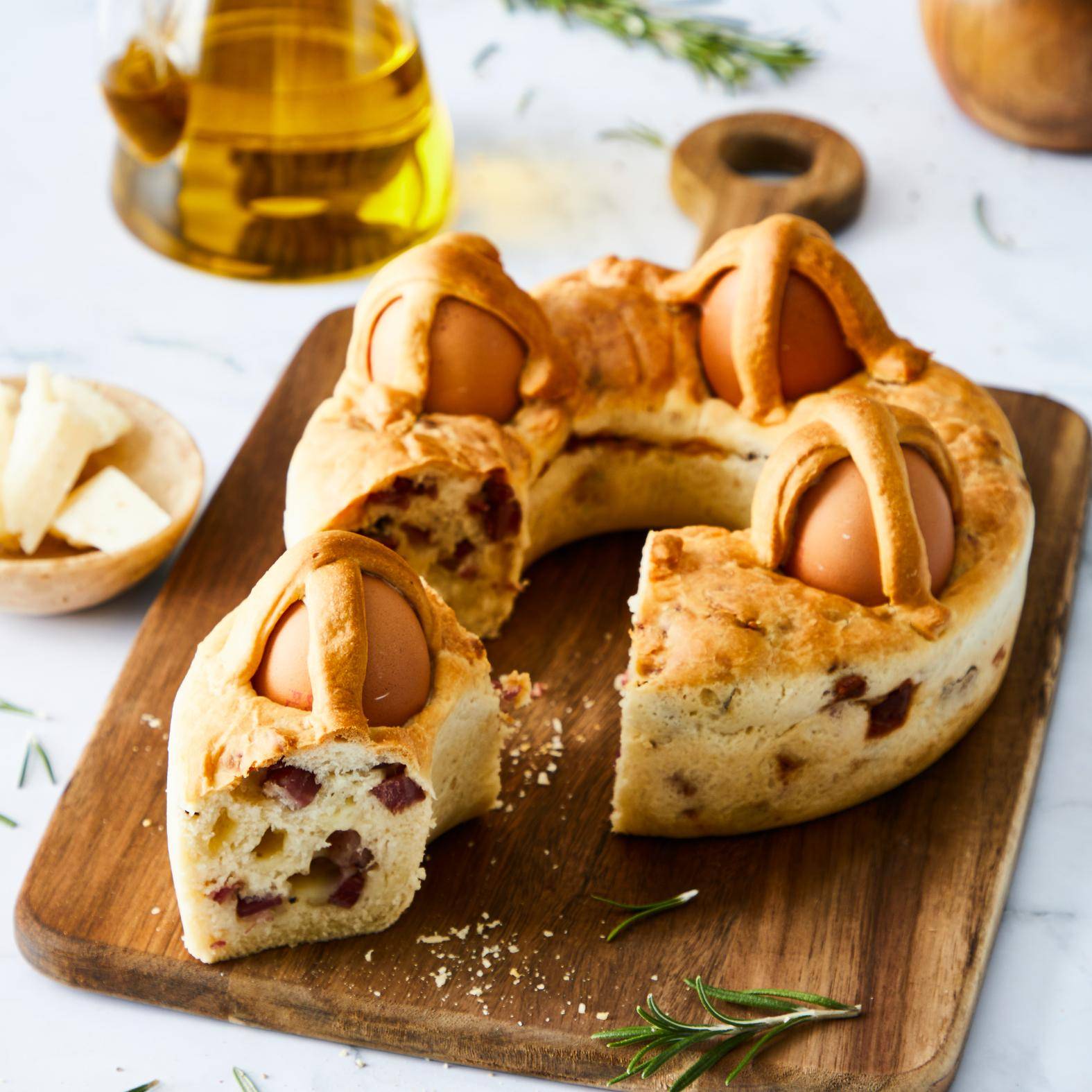 Pan Casatiello con jamón - Receta EASY FRY & GRILL 2 in 1 MECHANICAL | Moulinex