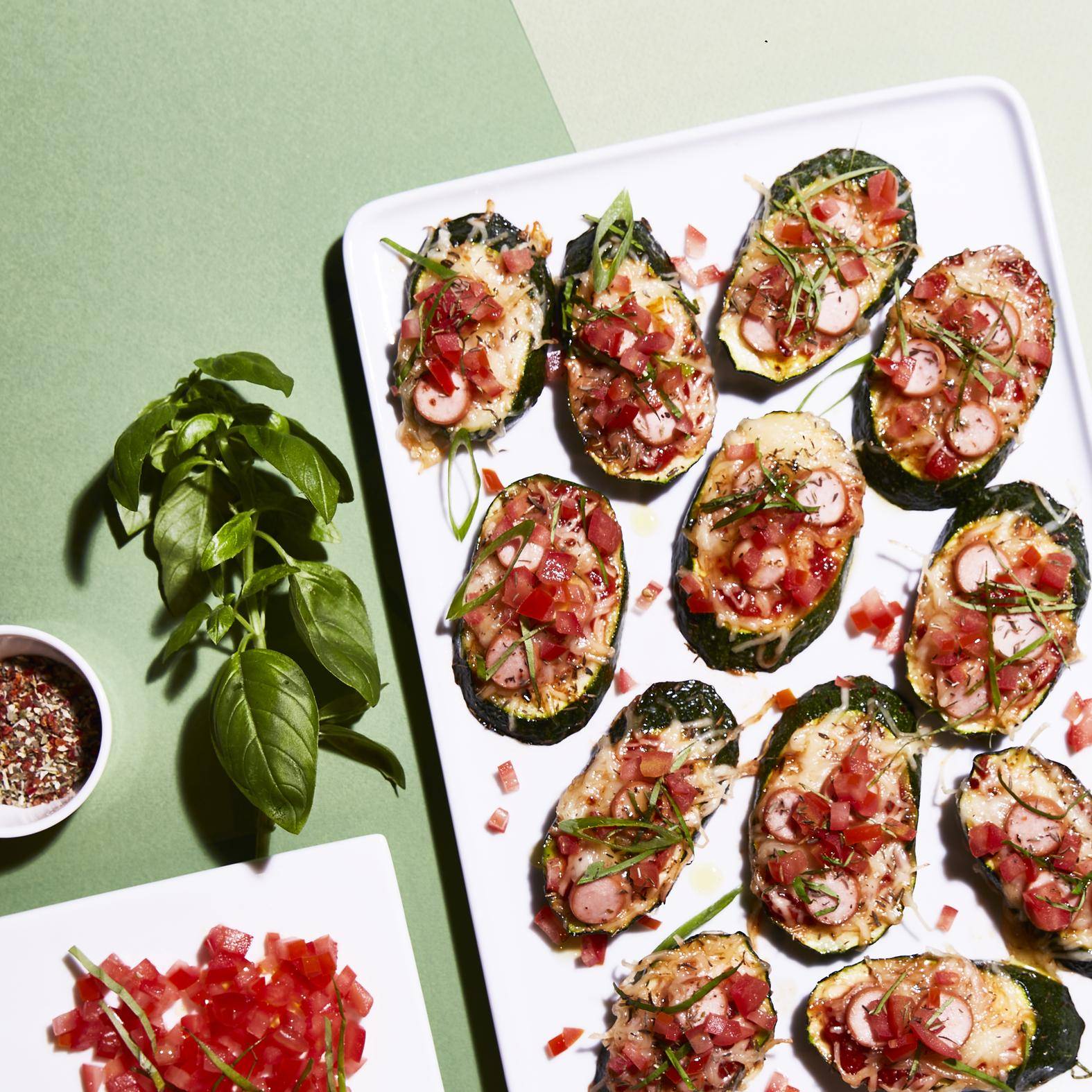 Minipizzas de calabacín - Receta OptiGrill 2in1 | Moulinex