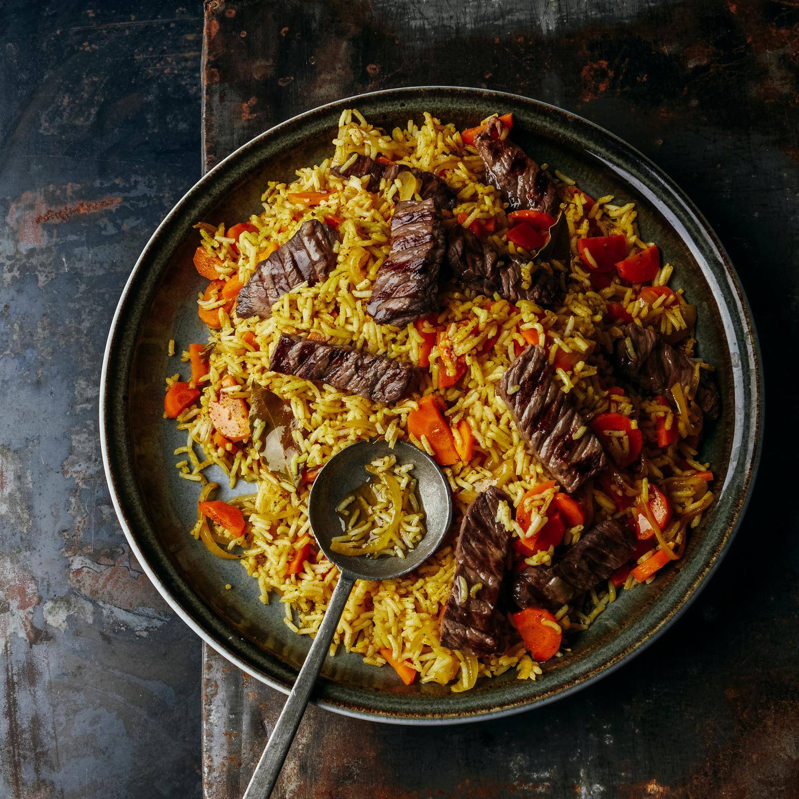 Arroz plov y carne a la plancha - Receta OptiGrill 2in1 XL | Moulinex