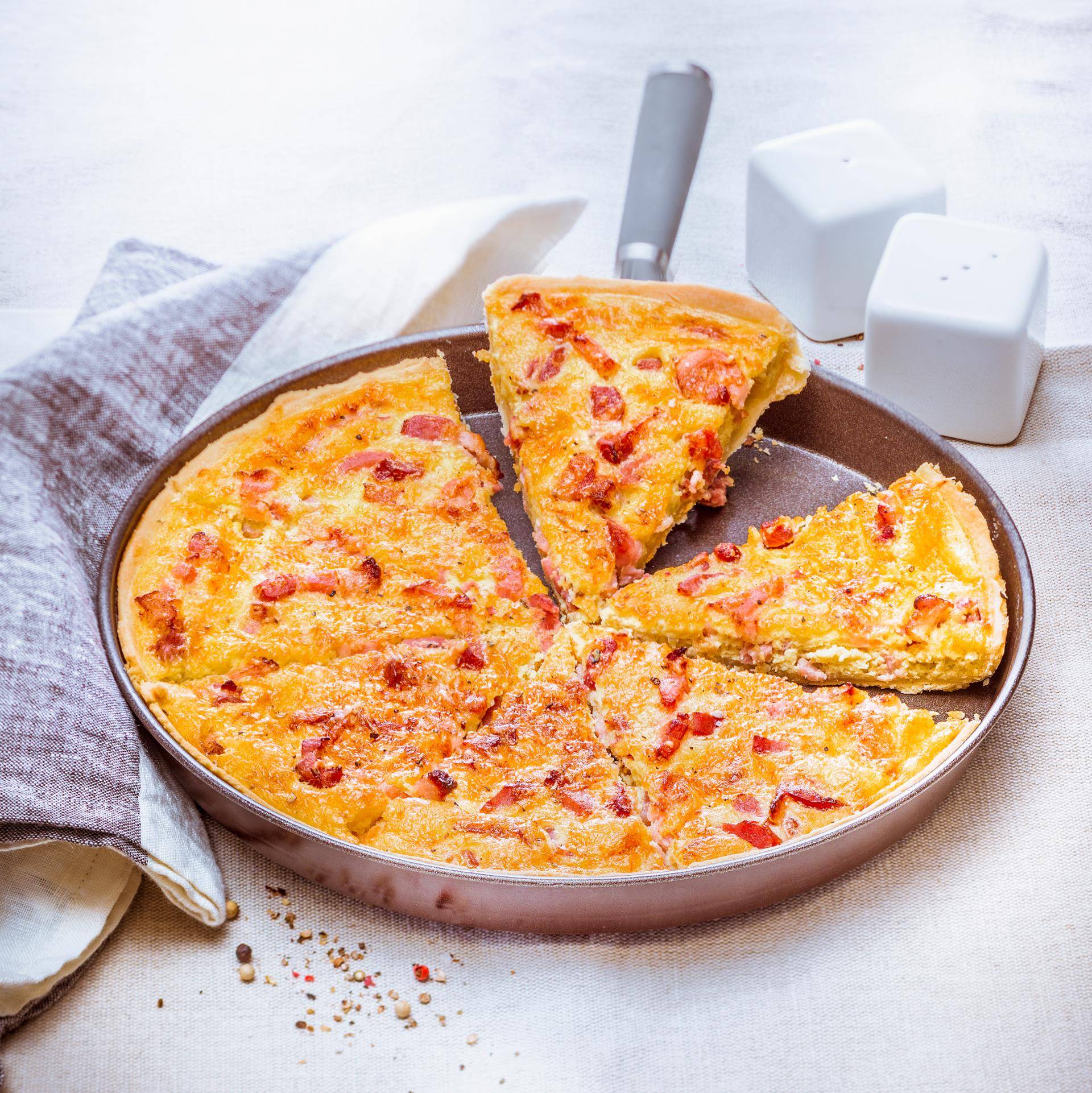 Quiche lorraine - Receta Easy Fry XL Surface | Moulinex