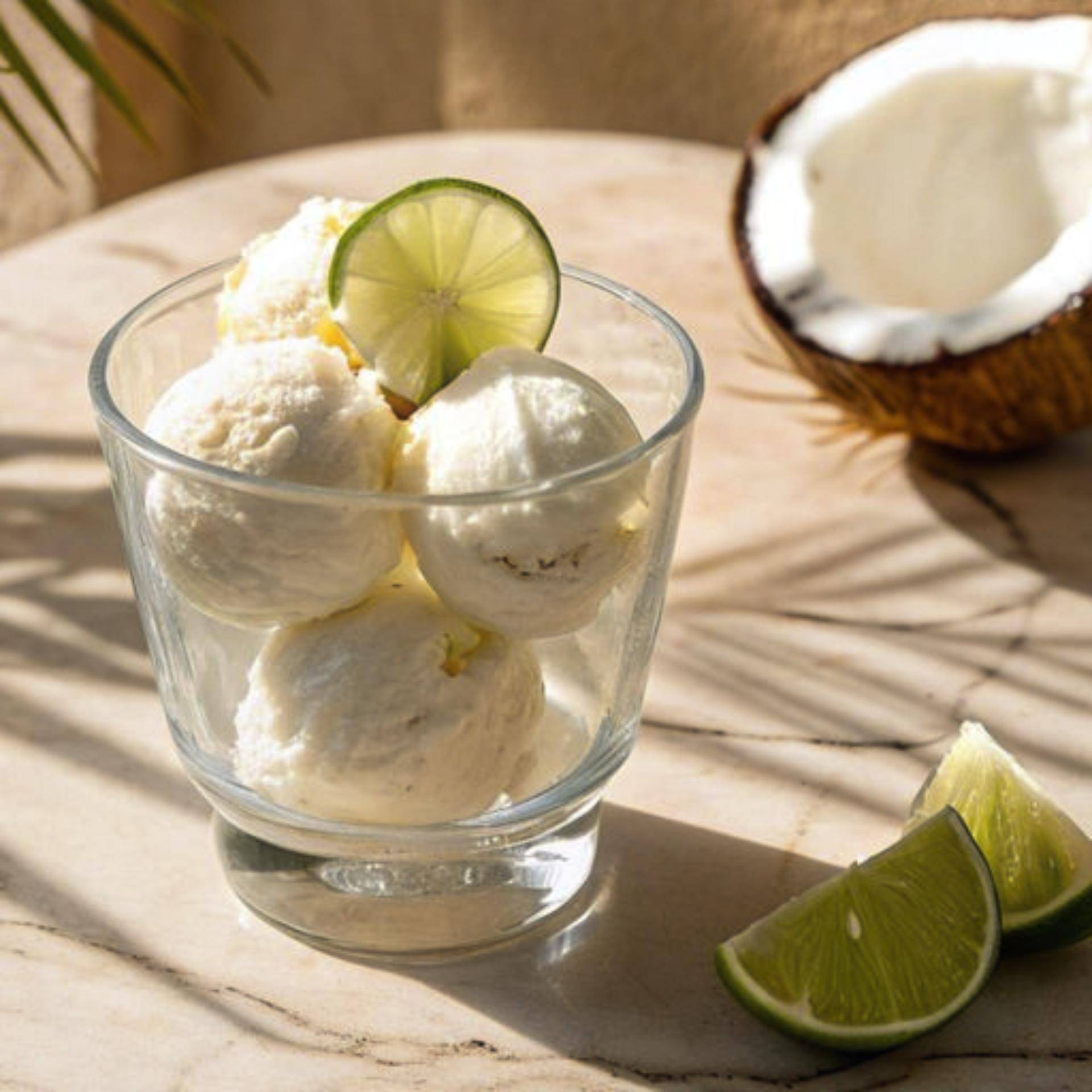 Helado de coco y cáscara de lima - Receta Dolci | Moulinex
