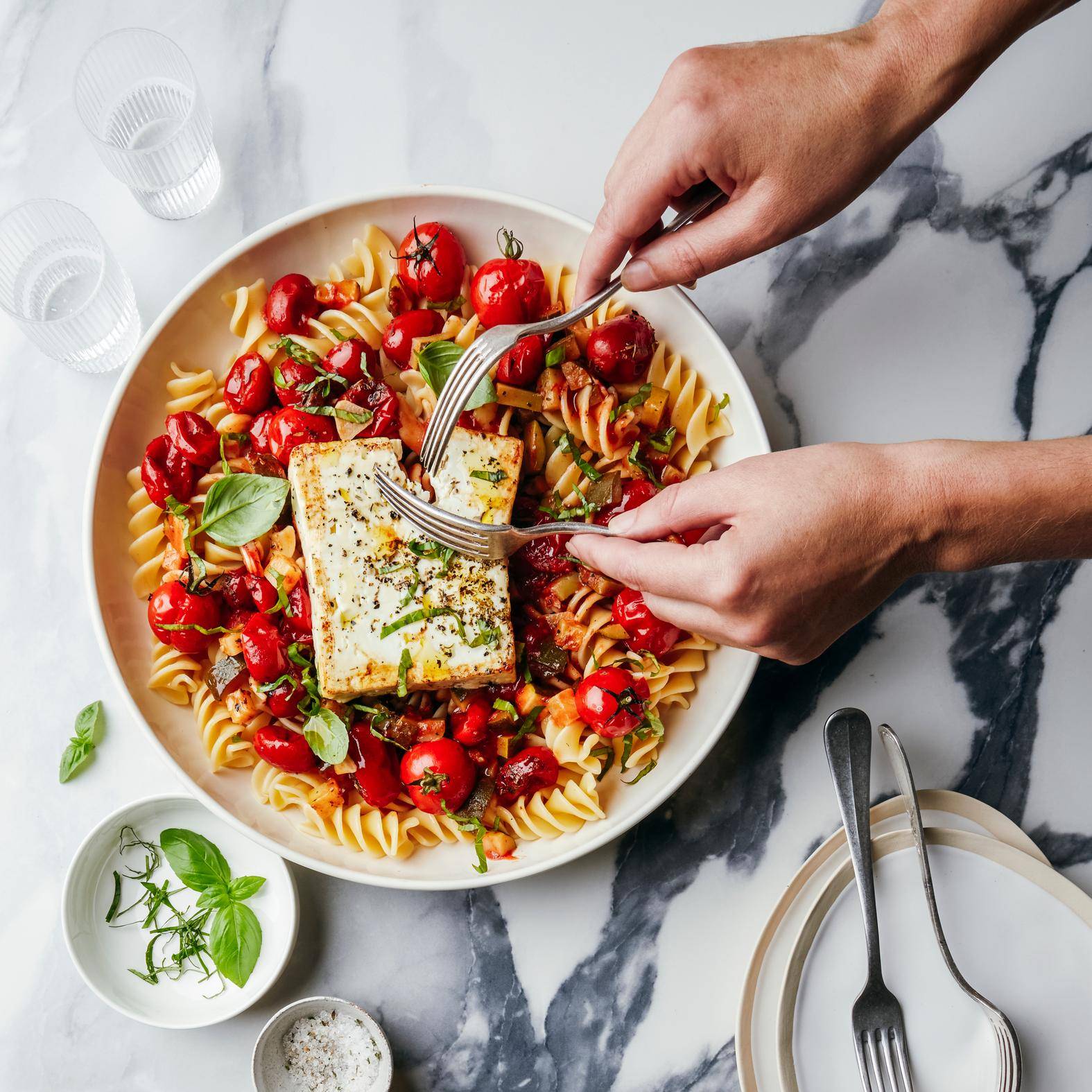 Baked feta pasta - Receta OptiGrill 2in1 XL | Moulinex