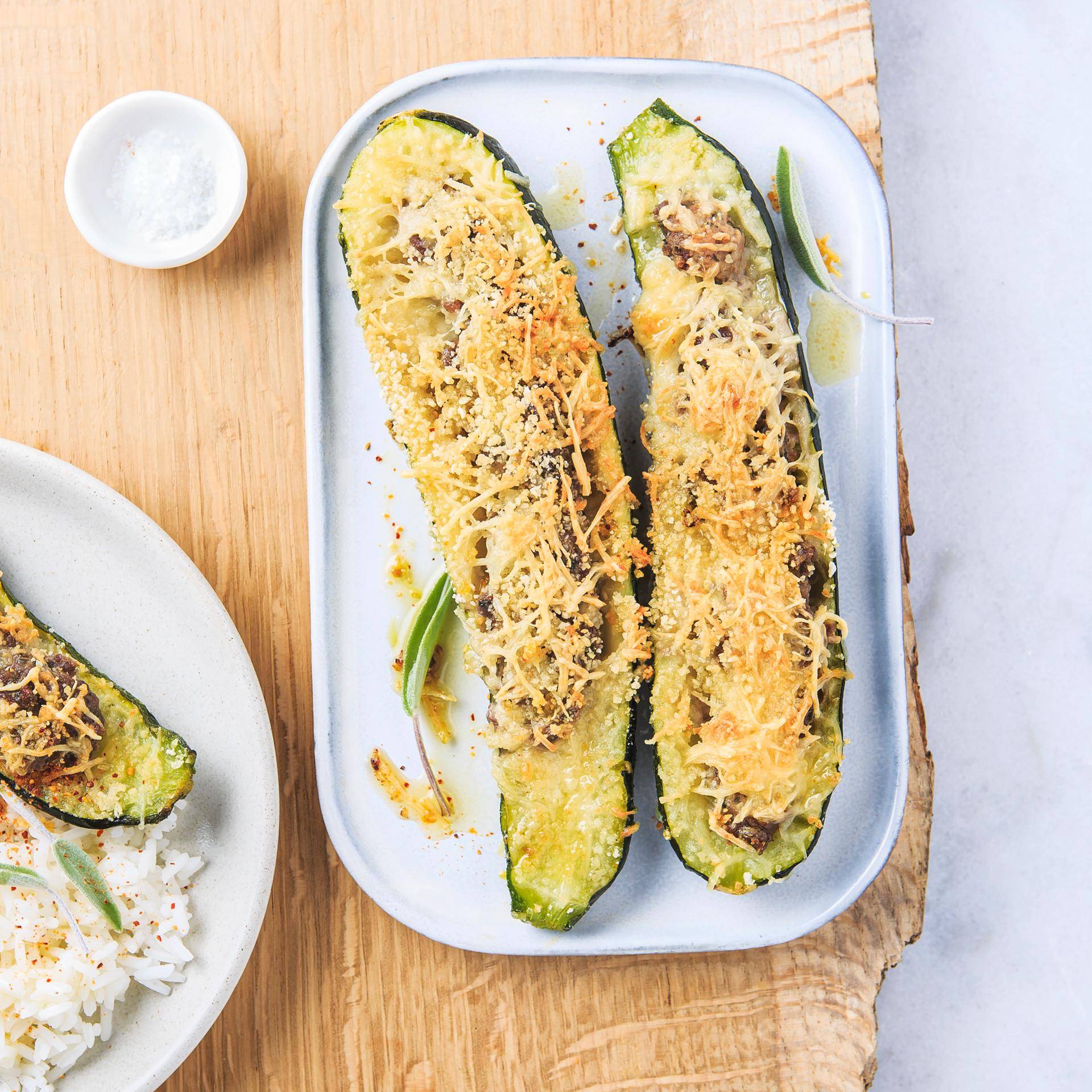 Calabacines rellenos de verduras - Receta Multifunction Airfryer Oven Digital | Moulinex
