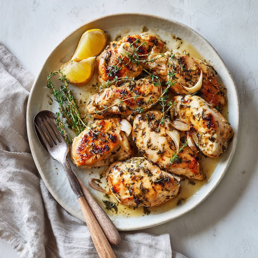 Marinada de limón, ajo y tomillo para pollo - Receta Easy Fry Max | Moulinex