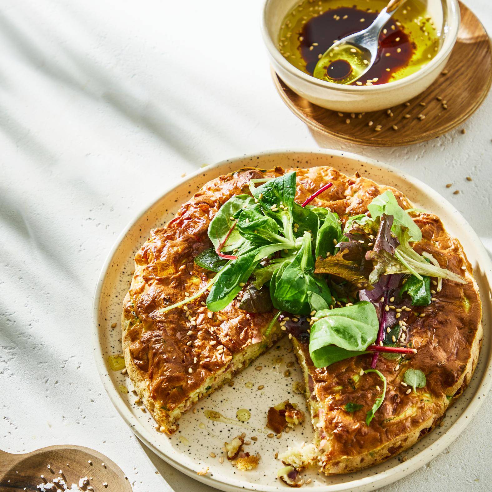 Tortita gigante de calabacín - Receta Easy Fry Mega | Moulinex