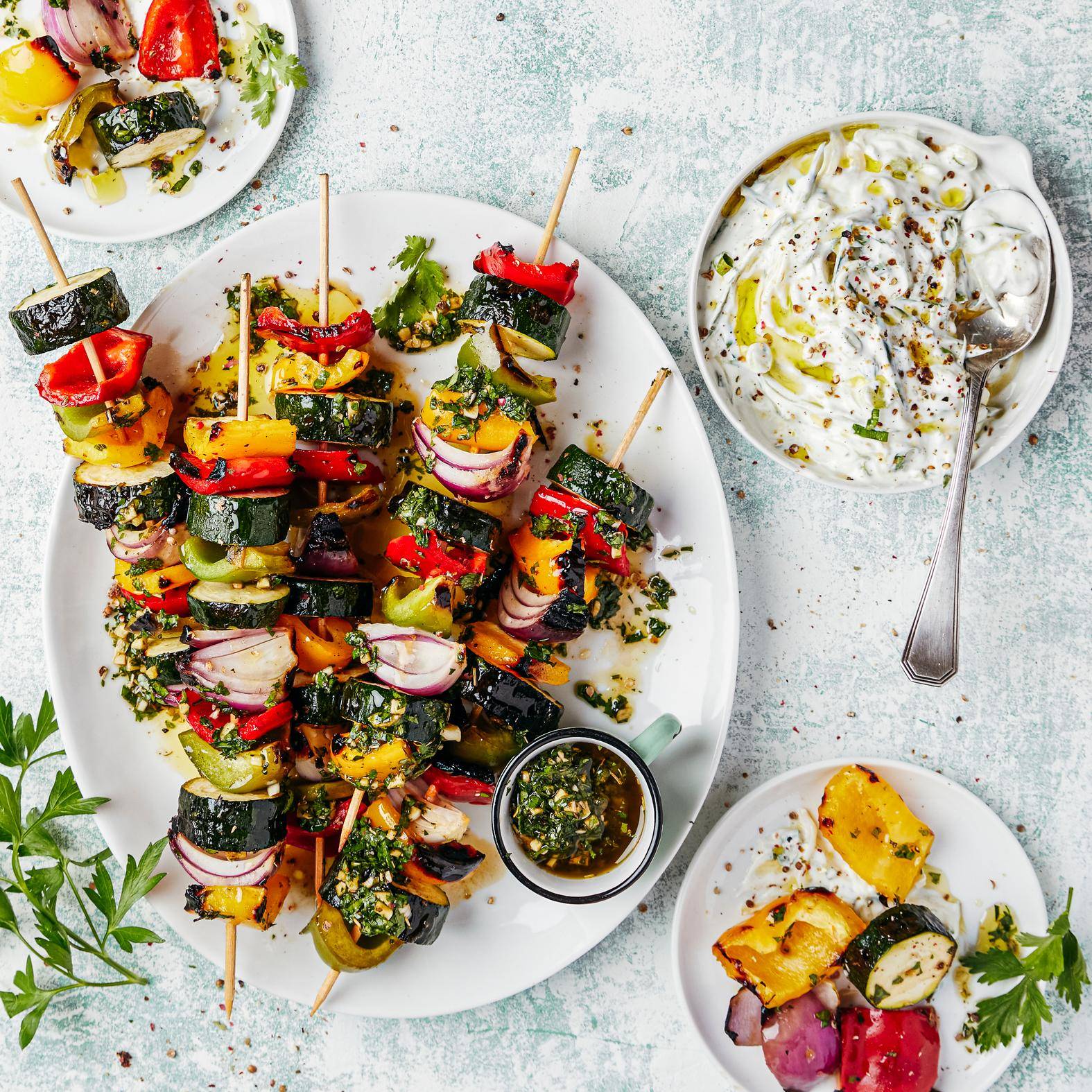 Brochetas de verduras a la plancha - Receta OptiGrill 2in1 XL | Moulinex