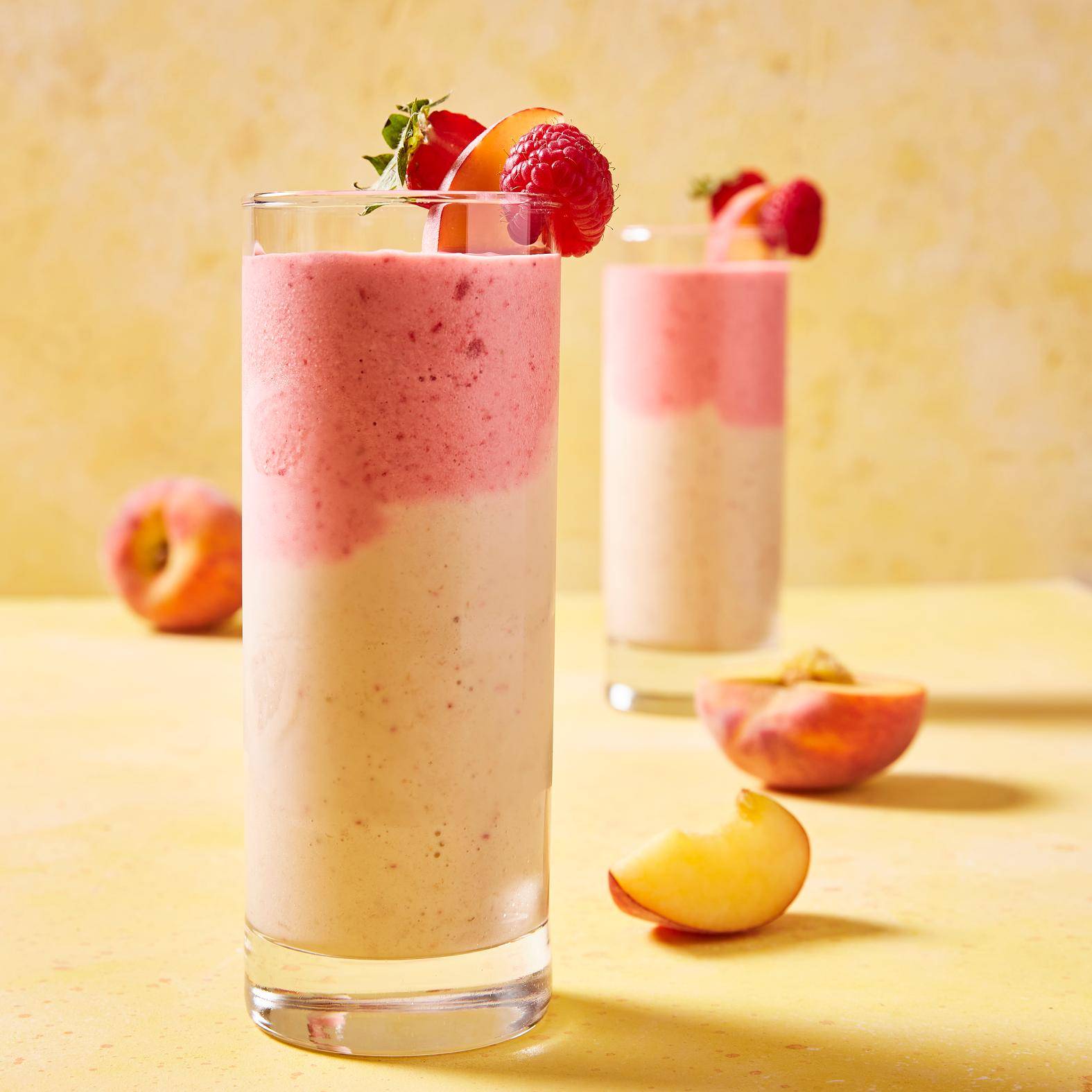 Batido de melocotón y frutos rojos - Receta Perfectmix + | Moulinex