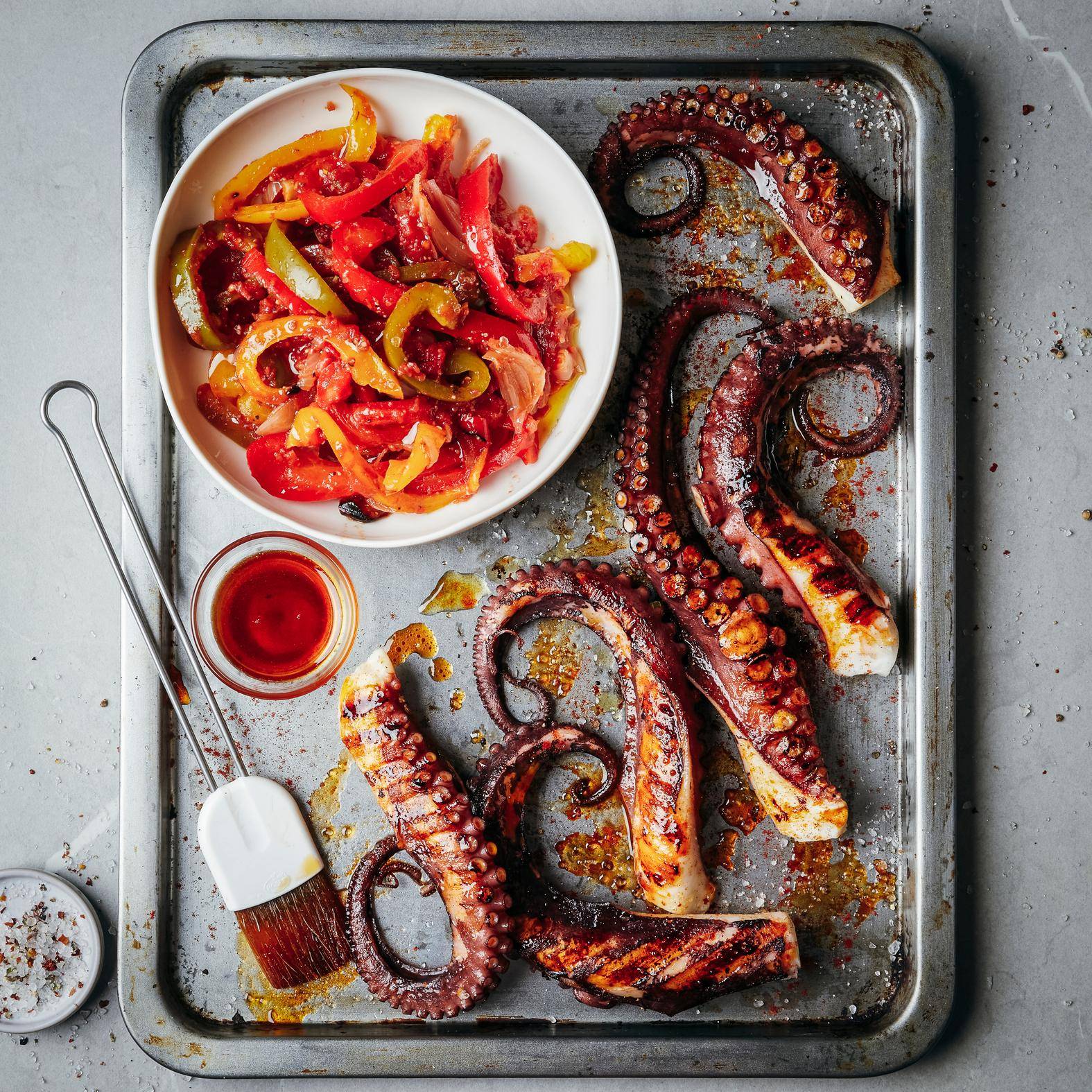 *Grilled octopus with spanish peppers - Receta OptiGrill 2in1 | Moulinex