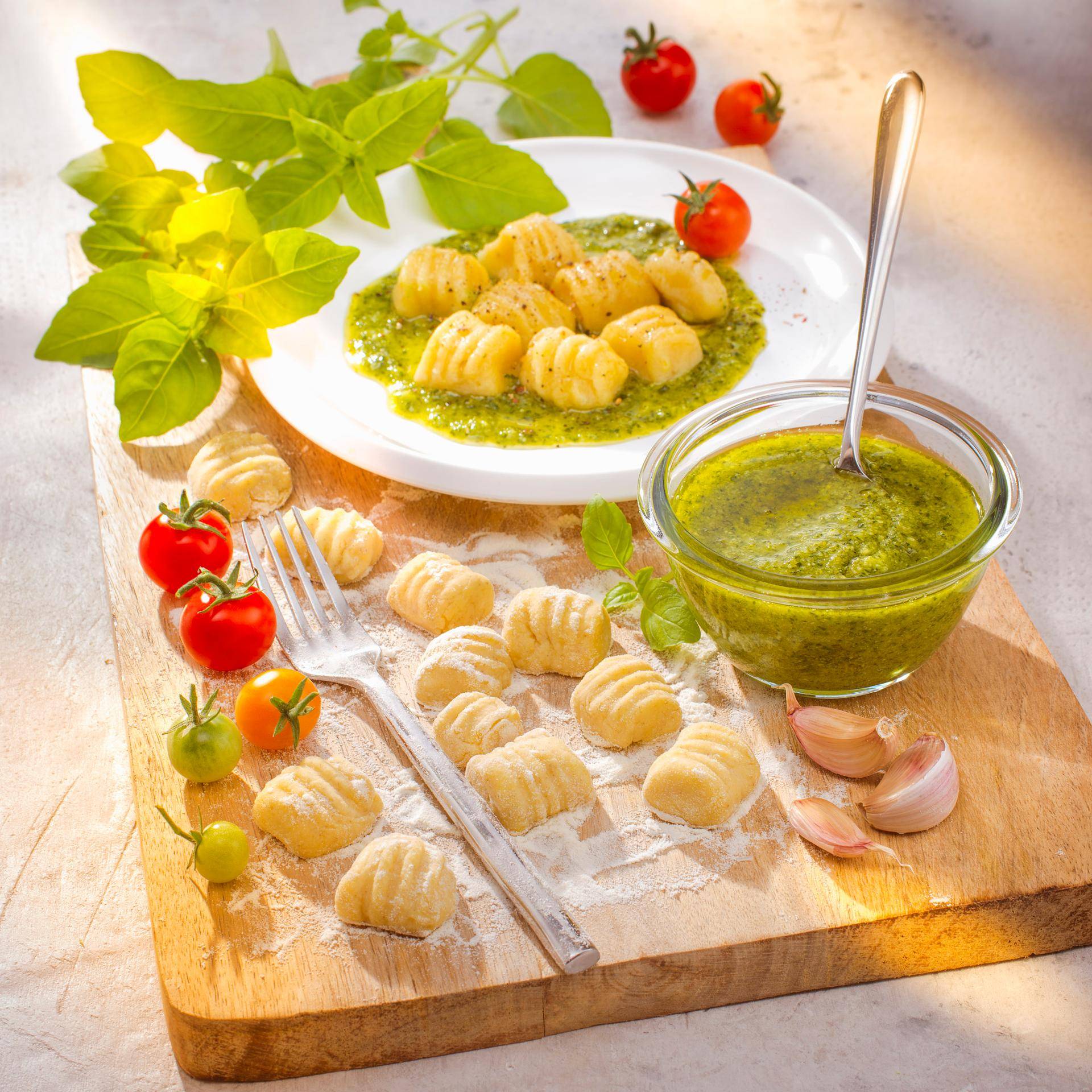 Gnocchis caseros y salsa pesto - Receta Companion | Moulinex