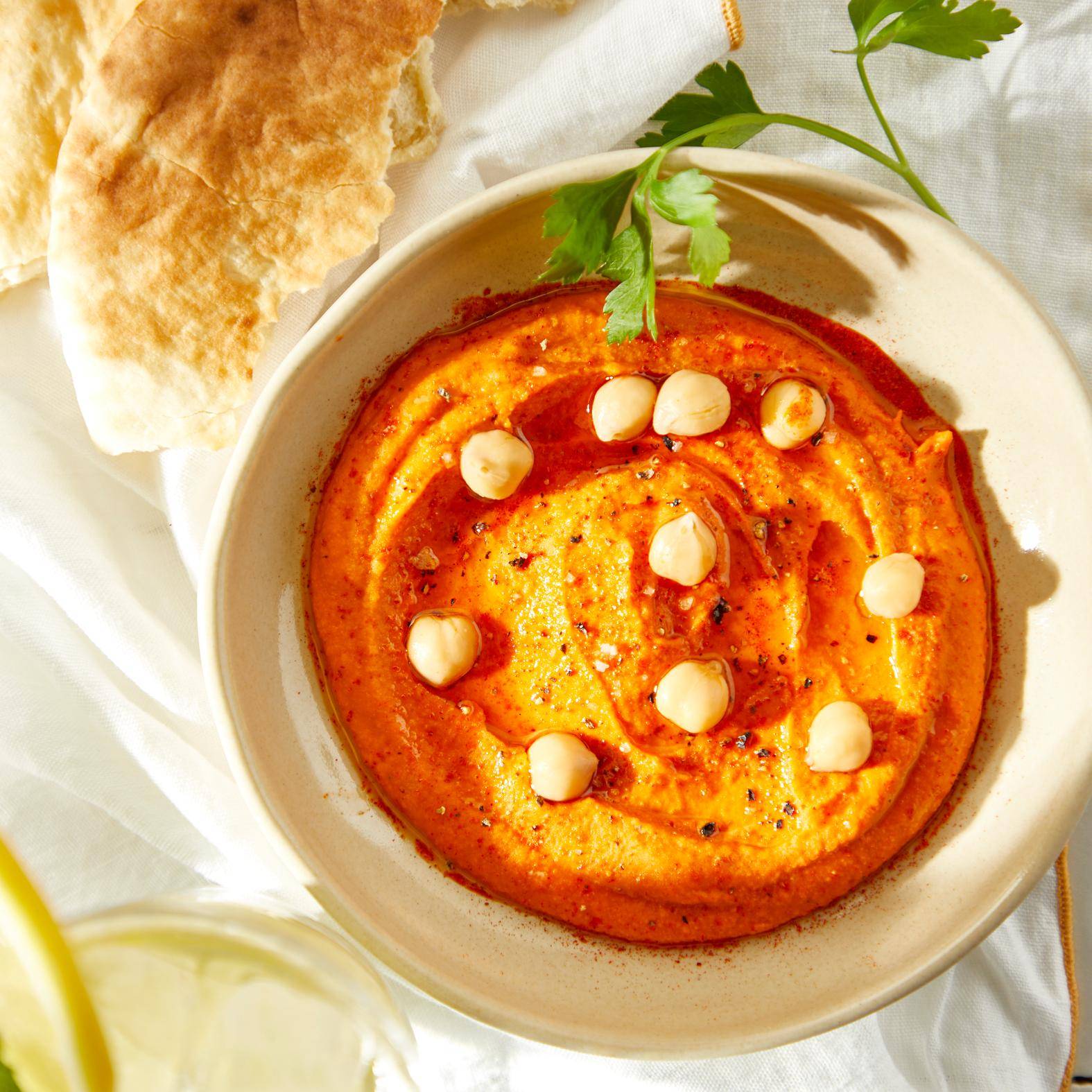Hummus de pimientos rojos asados - Receta Blend up | Moulinex
