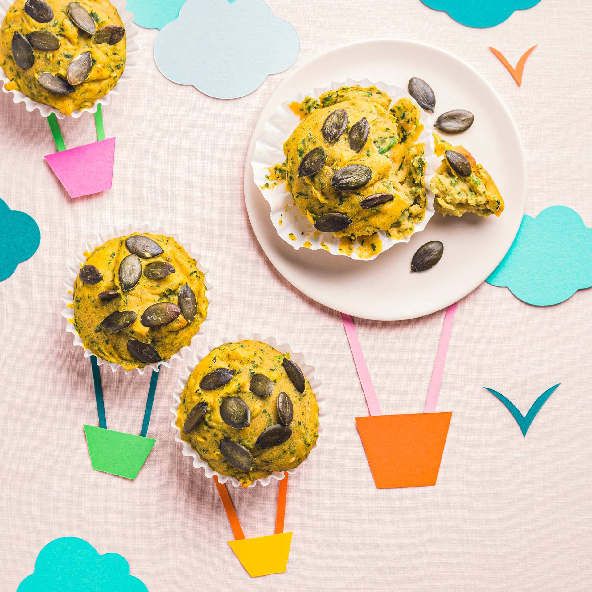 Muffins de boniato y espinacas - Receta Companion | Moulinex