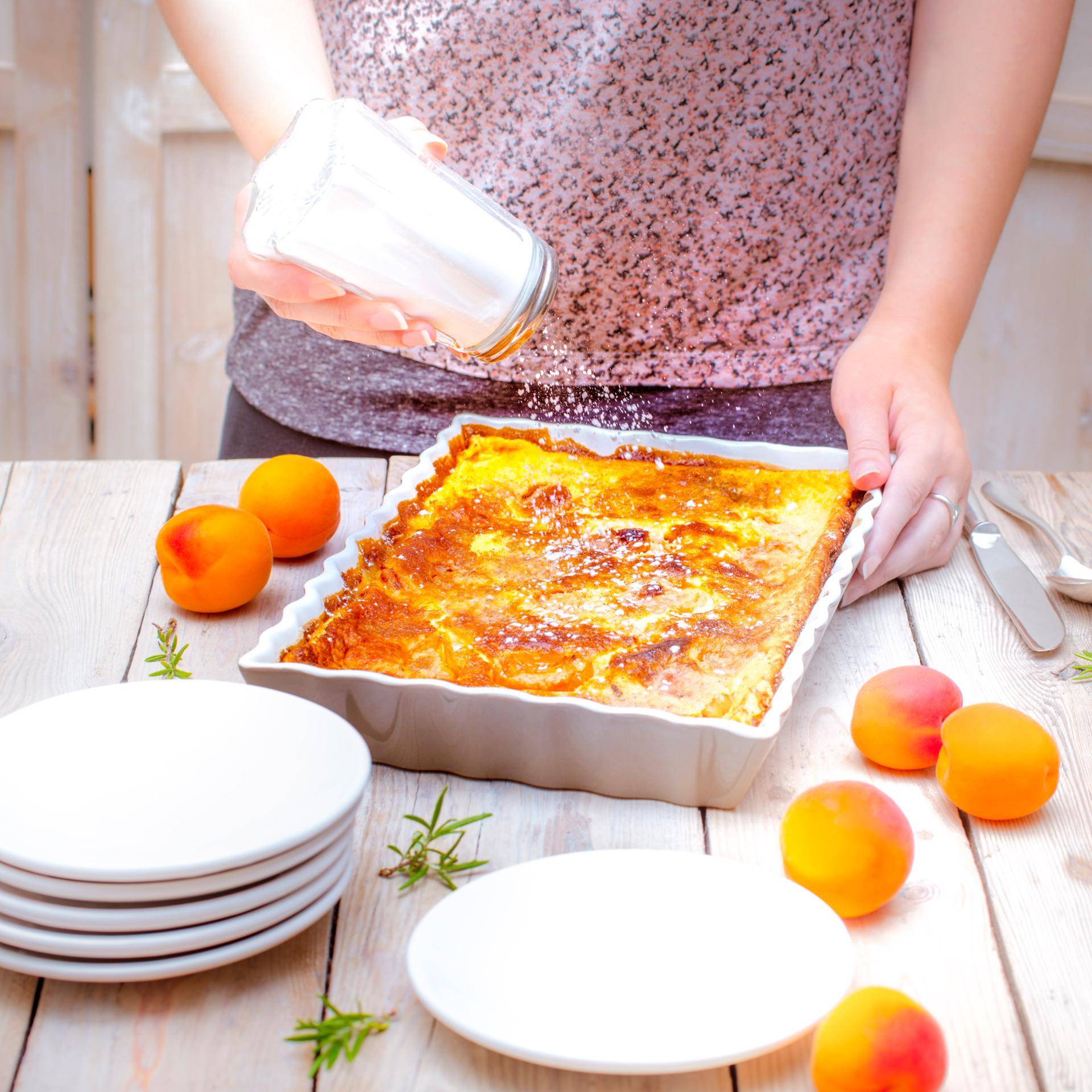 Clafoutis de albaricoque y romero - Receta Companion Connect | Moulinex