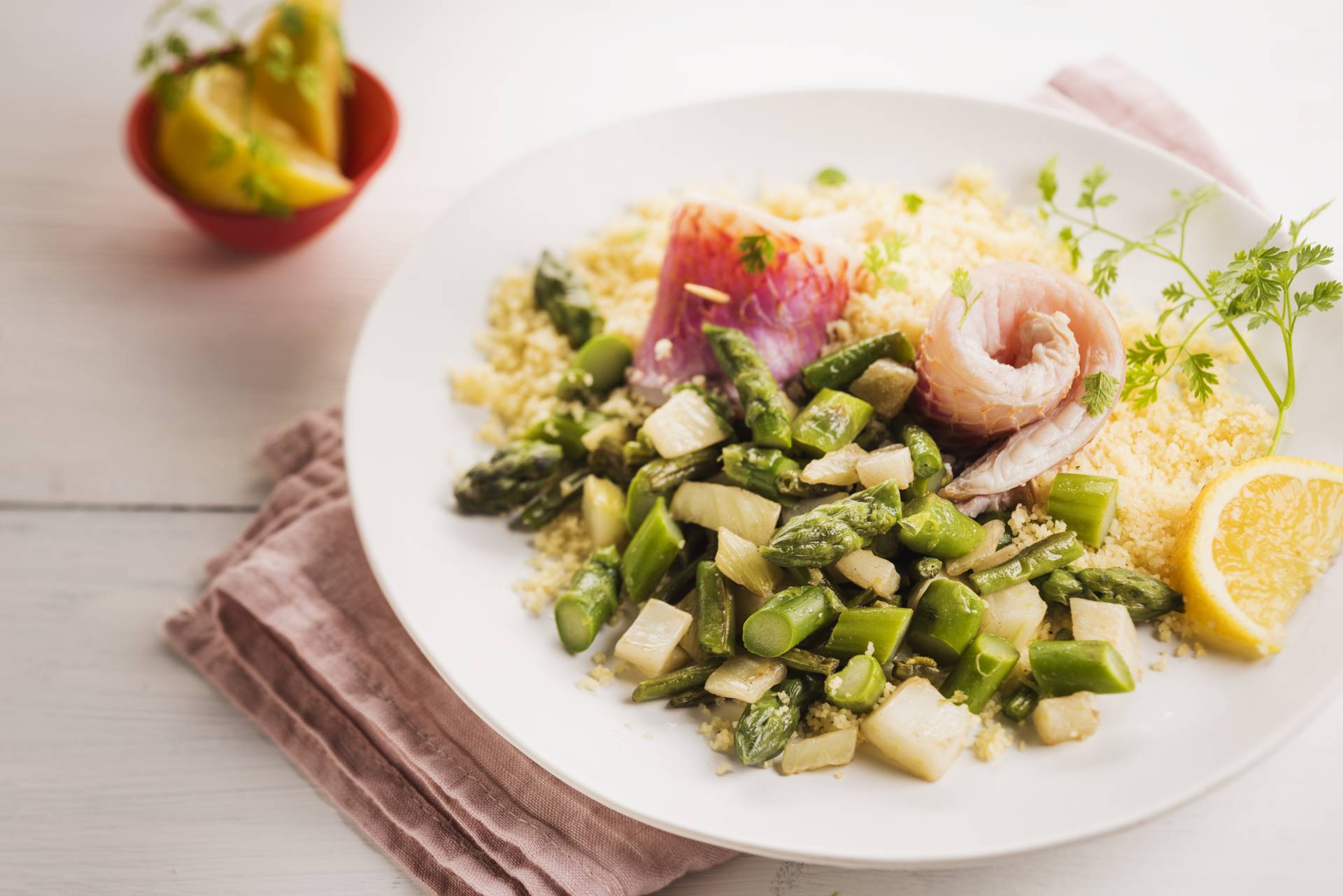 Salmonete, sémola verduras - Receta Cookeo | Moulinex