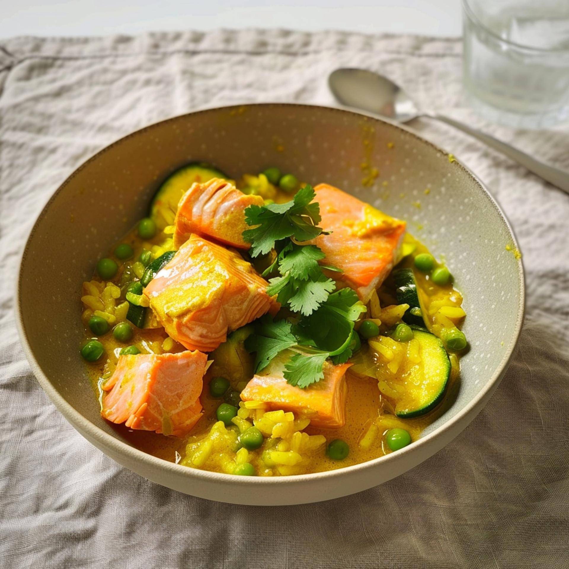 Olla única de salmón, calabacines y arroz - Receta Cookeo | Moulinex