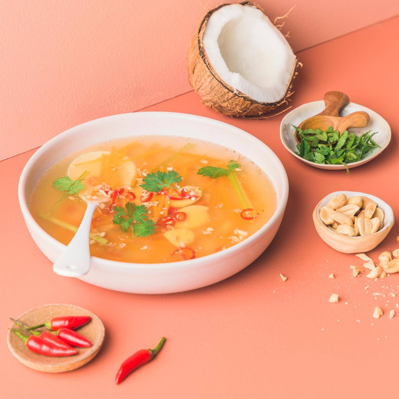 Sopa de agua de coco - Receta Companion | Moulinex