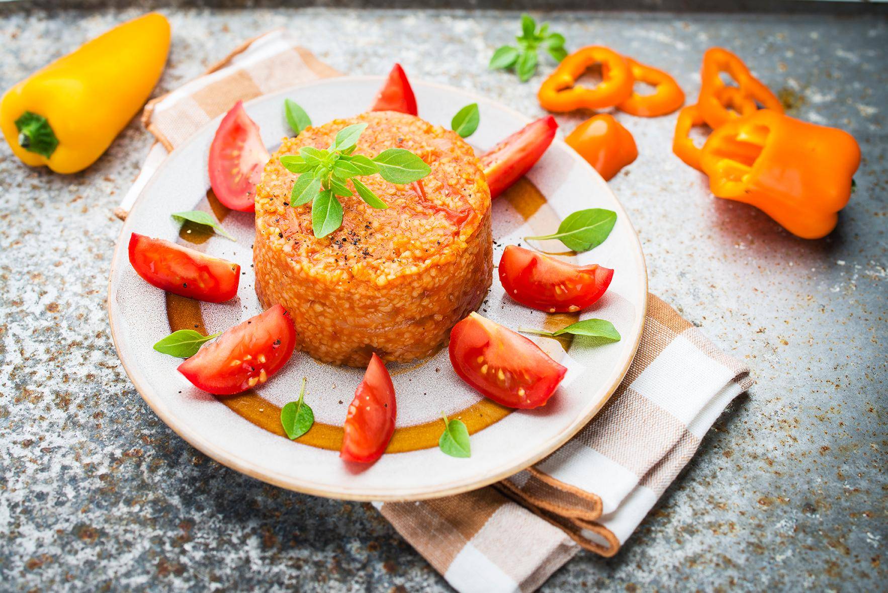 Trigo bulgur con tomates - Receta Cookeo | Moulinex
