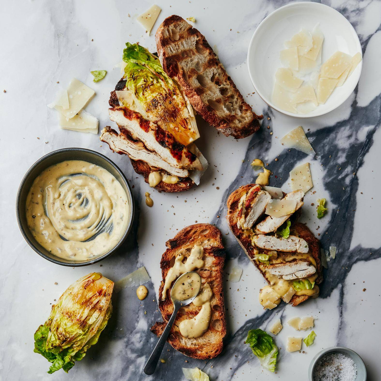 Sándwich César de pollo - Receta OptiGrill 2in1 | Moulinex