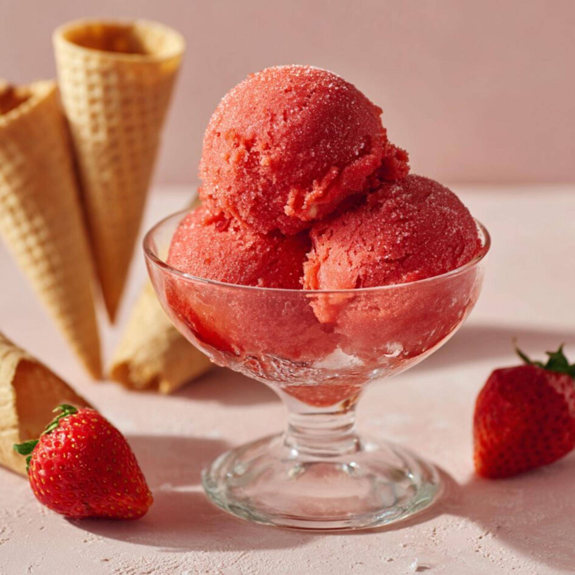 Sorbete de fresa - Receta Dolci | Moulinex