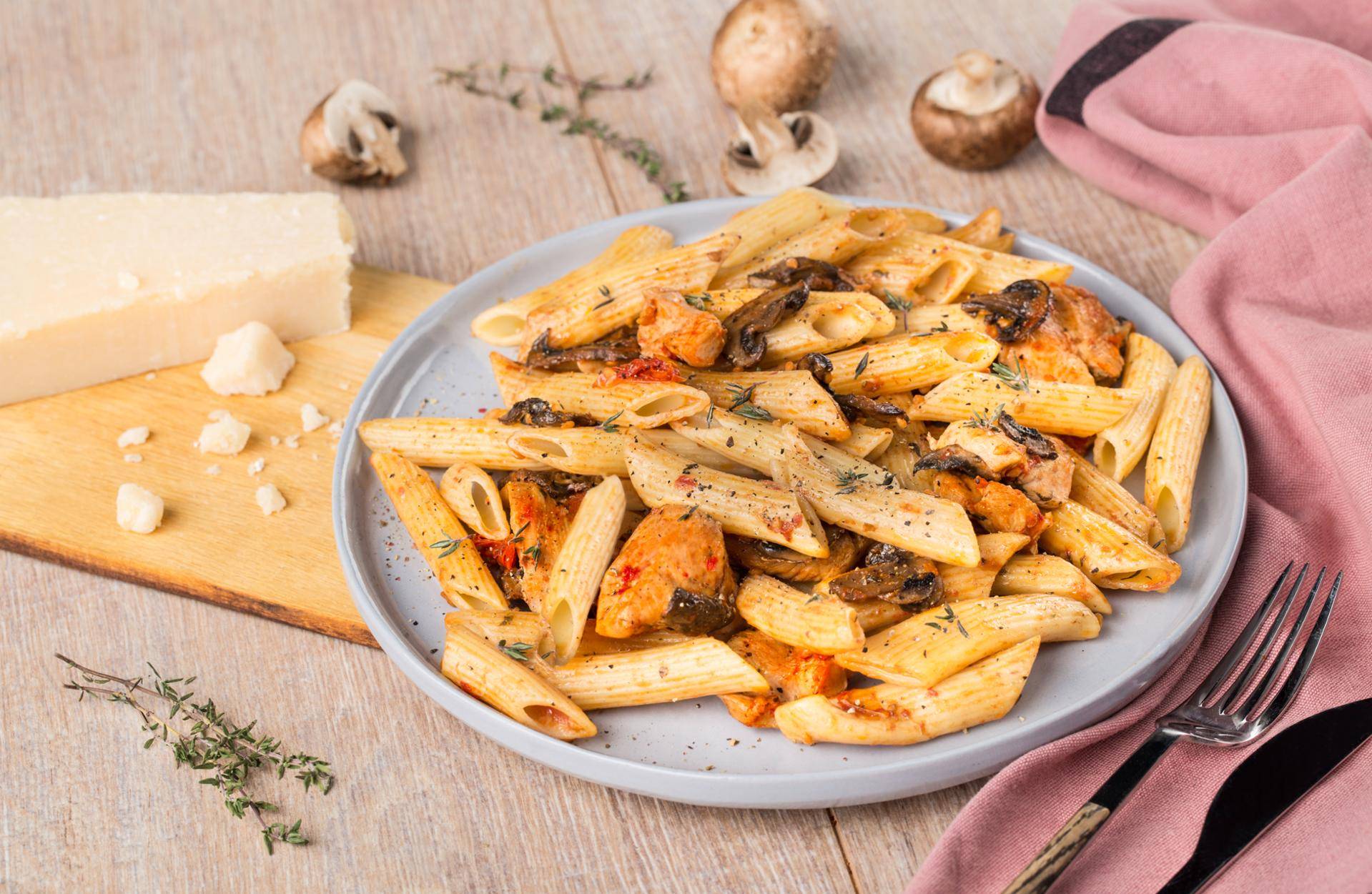 Pasta con pollo - Receta Cookeo | Moulinex