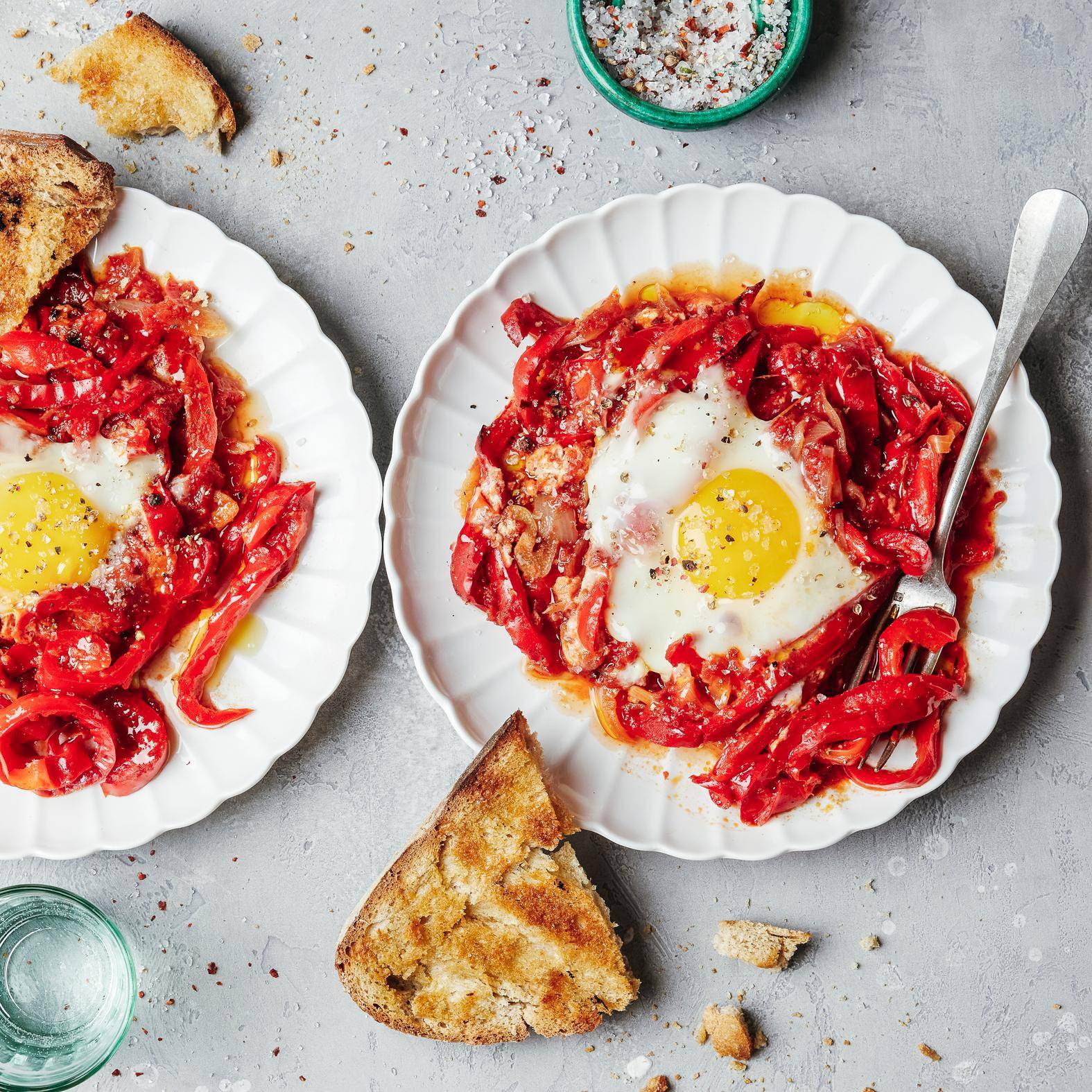 Shakshuka con huevos y pimientos - Receta OptiGrill 2in1 | Moulinex
