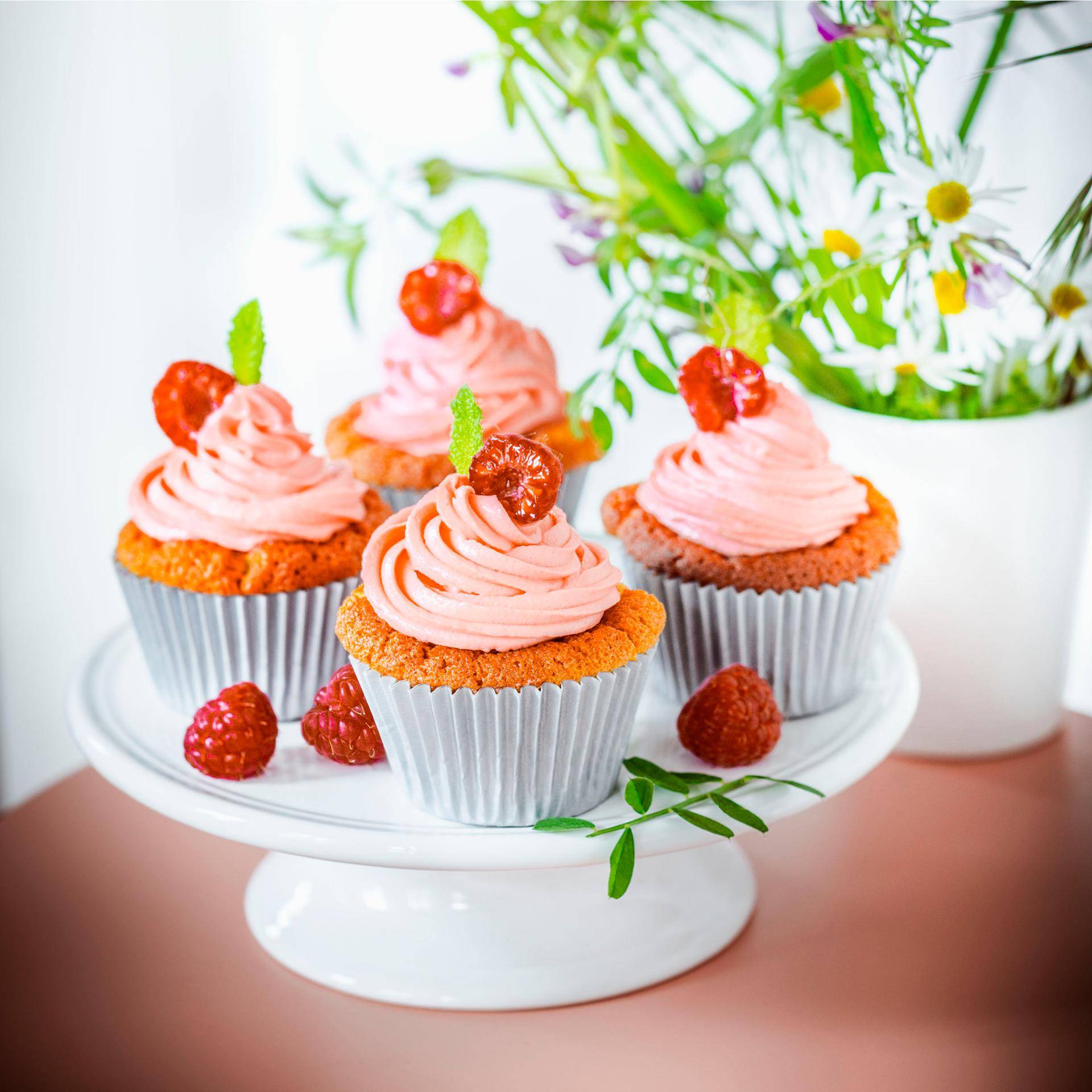 Cupcakes de frambuesas - Receta Companion Connect | Moulinex