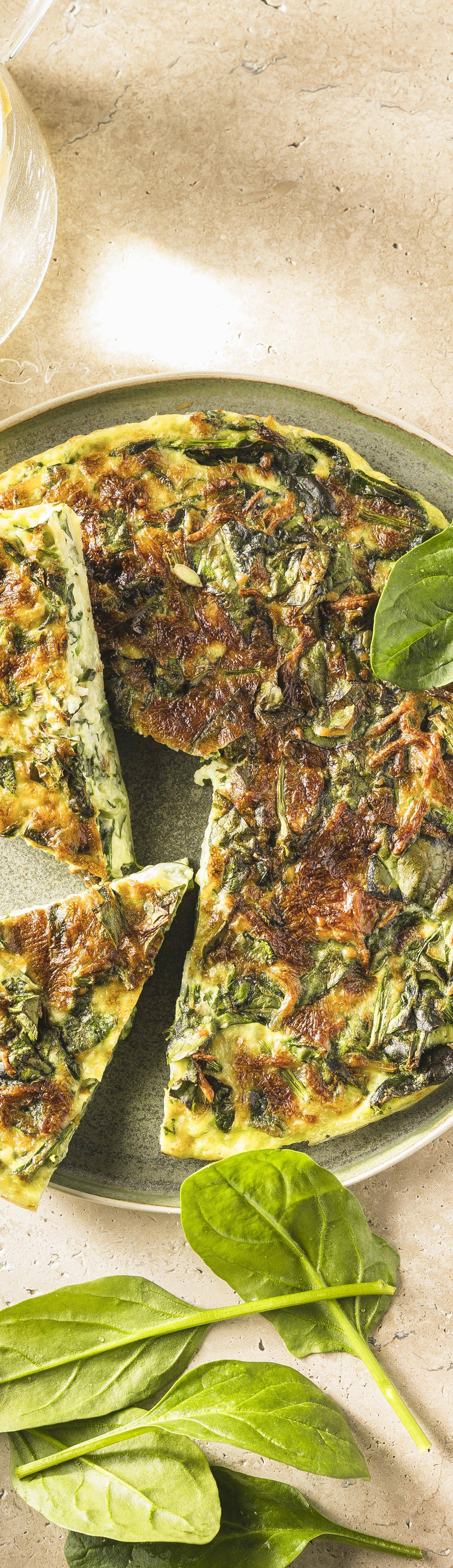 Frittata de espinacas - Receta Crisp&Go 3P | Moulinex