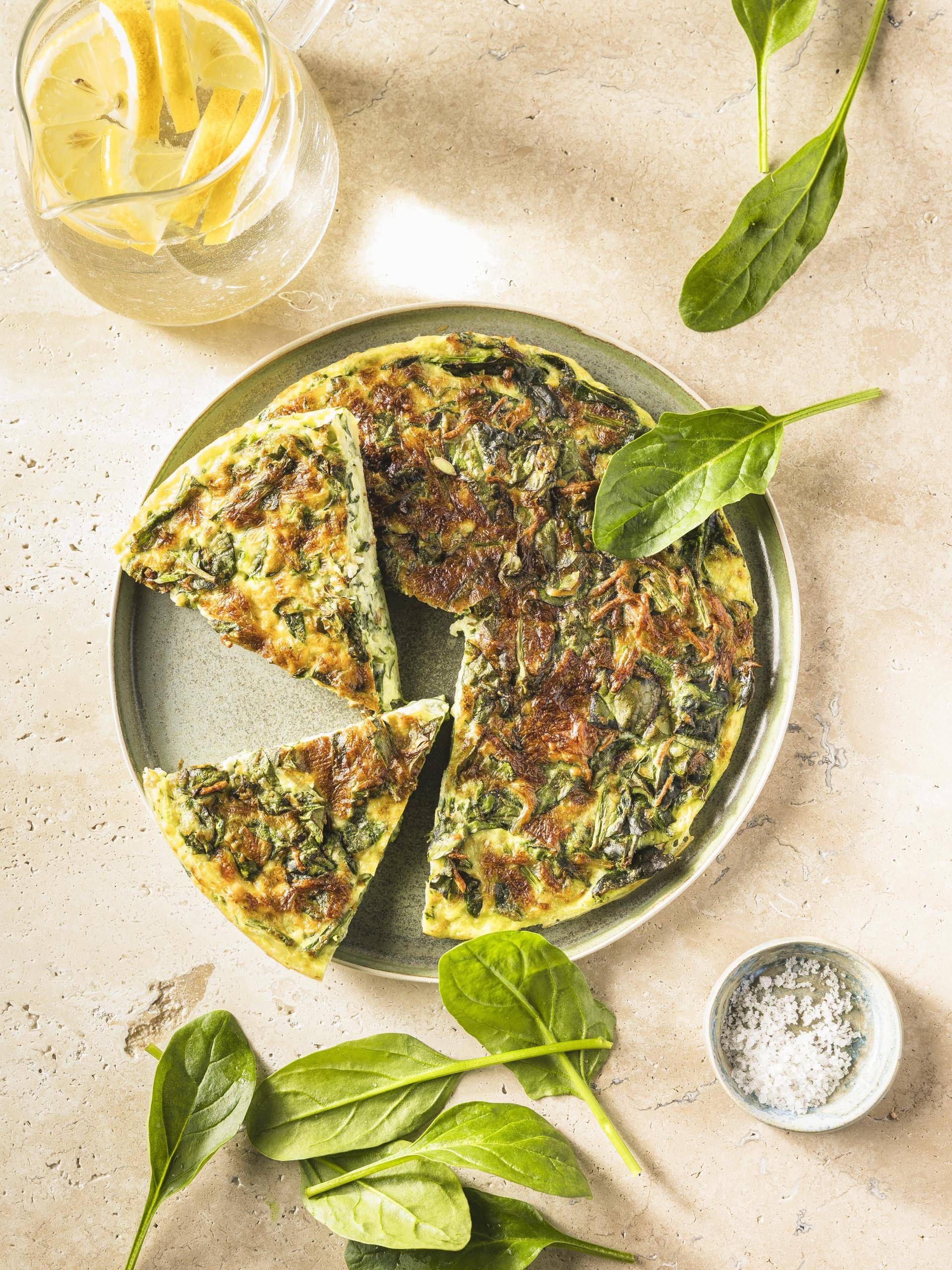 Frittata de espinacas - Receta Crisp&Go 3P | Moulinex