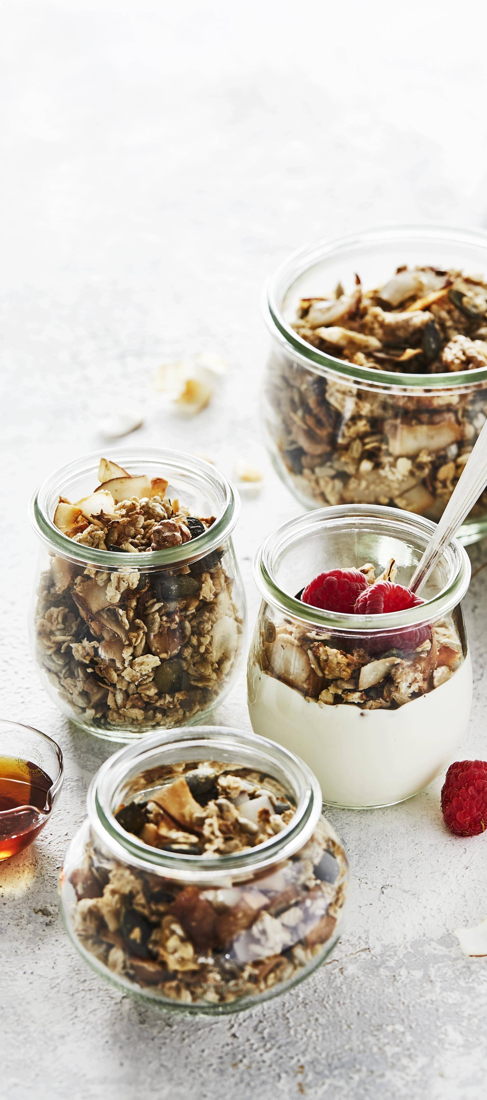 Granola casera de sirope de arce y nuez de pecán - Receta Crisp&Go 3P | Moulinex