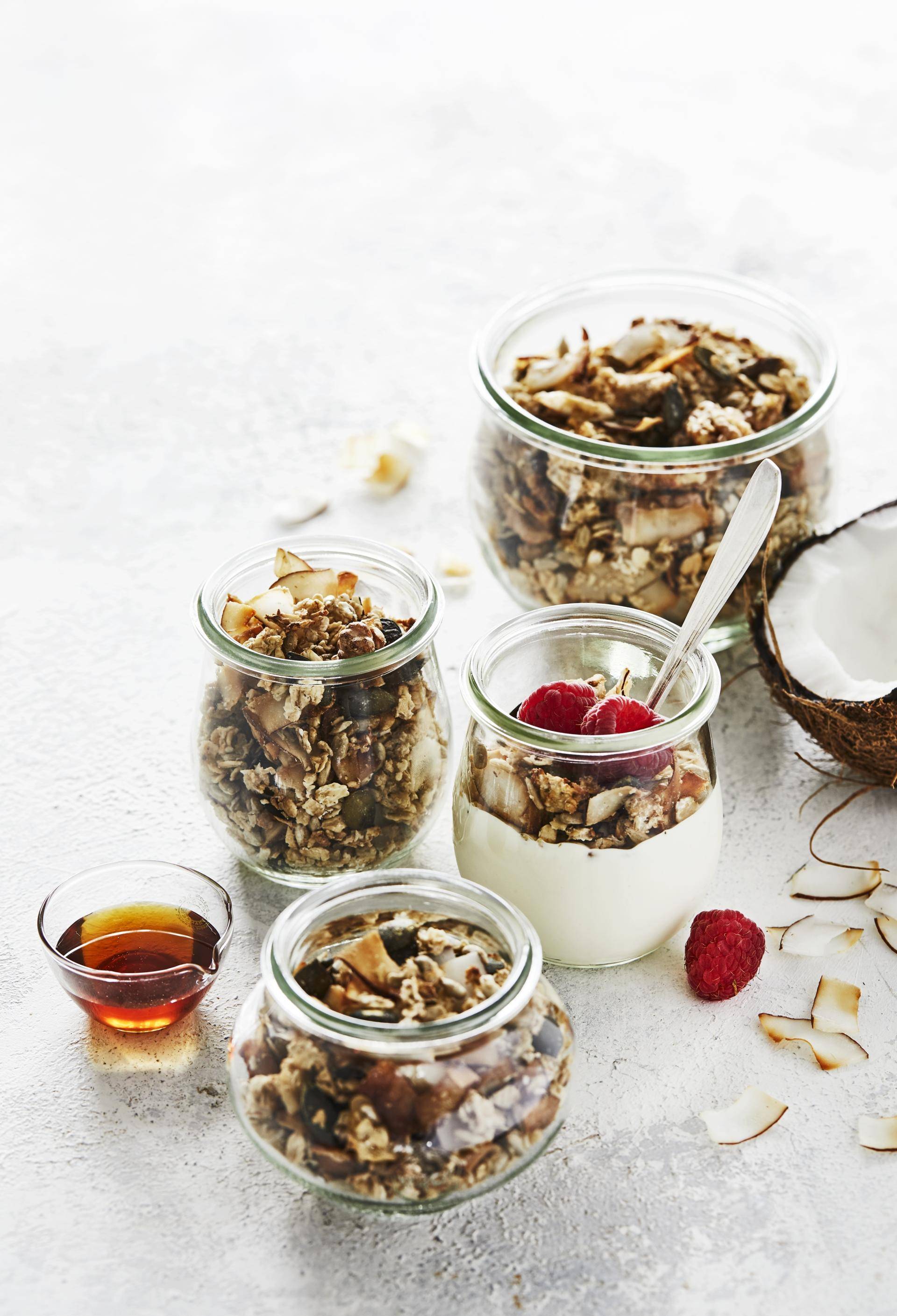 Granola casera de sirope de arce y nuez de pecán - Receta Crisp&Go 3P | Moulinex